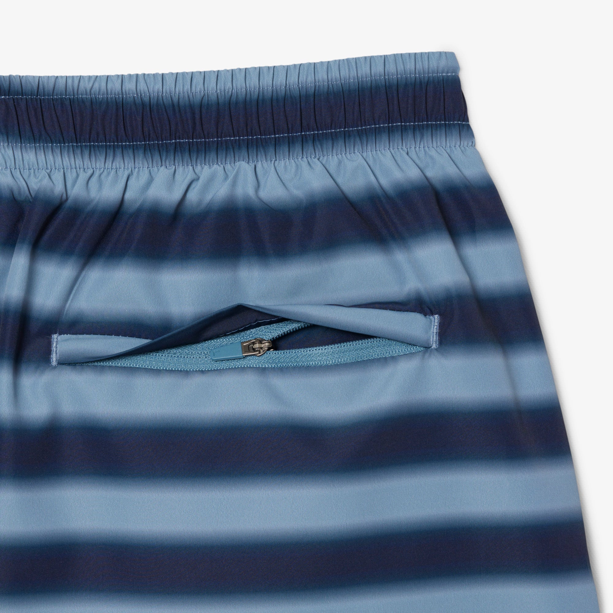 LACOSTE Striped Swim Trunks