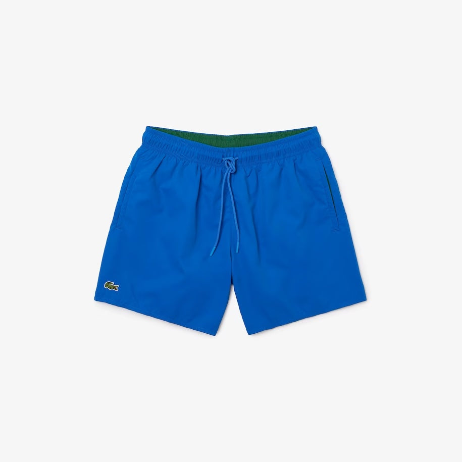 Lacoste Men's Light Quick-Dry Swim Shorts - M / TJE - Blue /Green - Lacoste Swimwear THE MIX