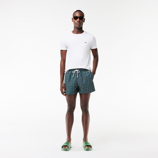 Lacoste Short Printed Swim Trunks