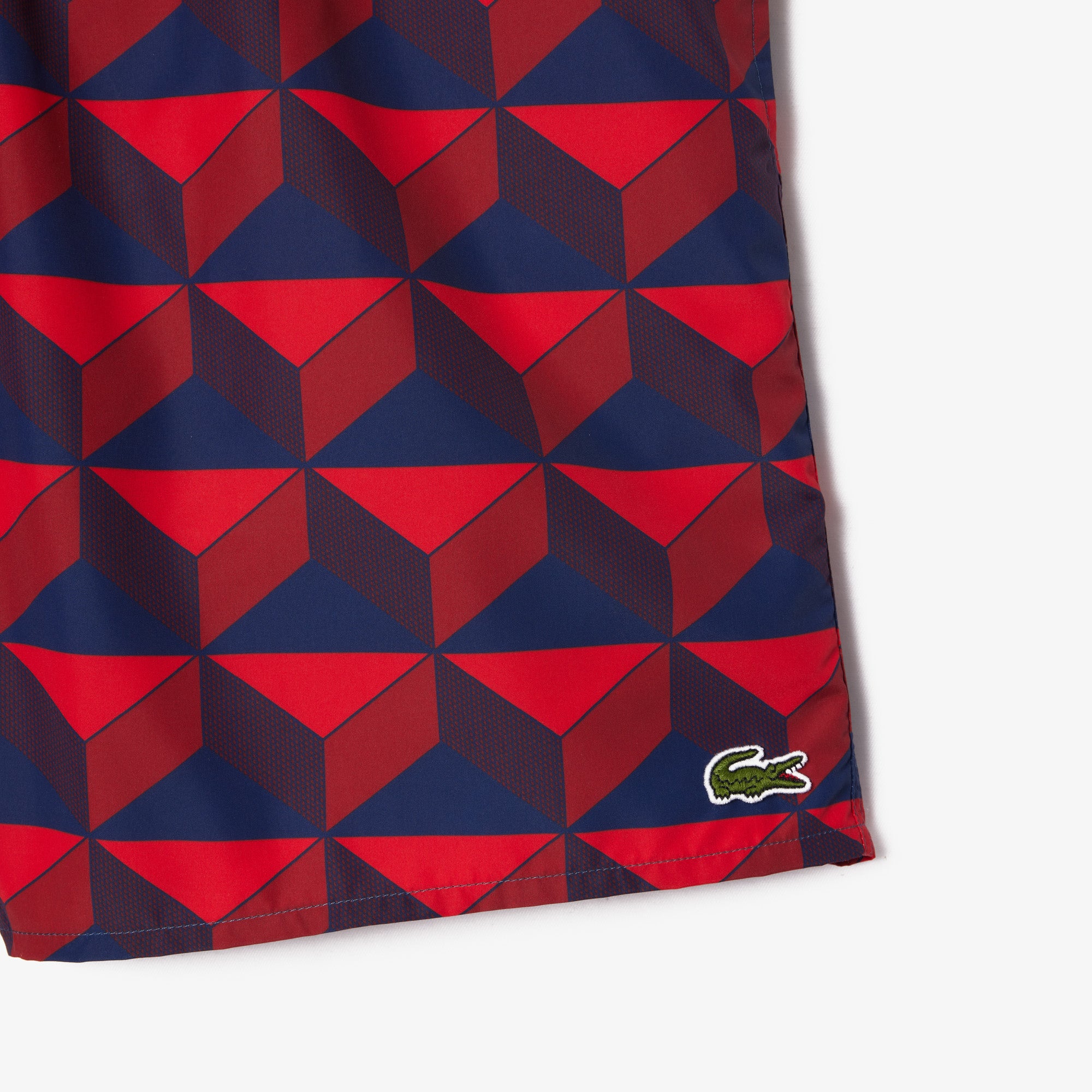 Lacoste Mid Length Graphic Swim Trunks