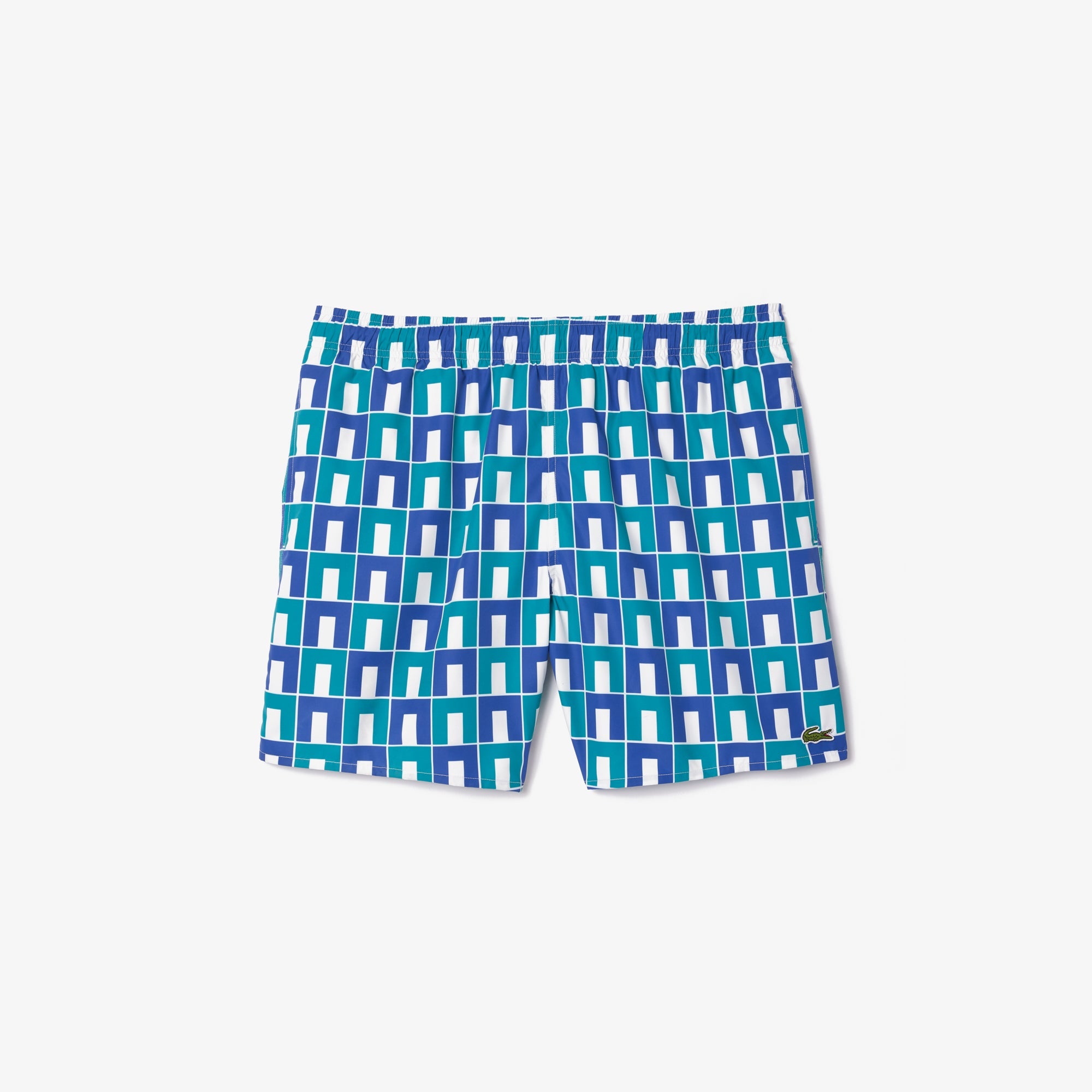 Lacoste Mid Length Graphic Swim Trunks