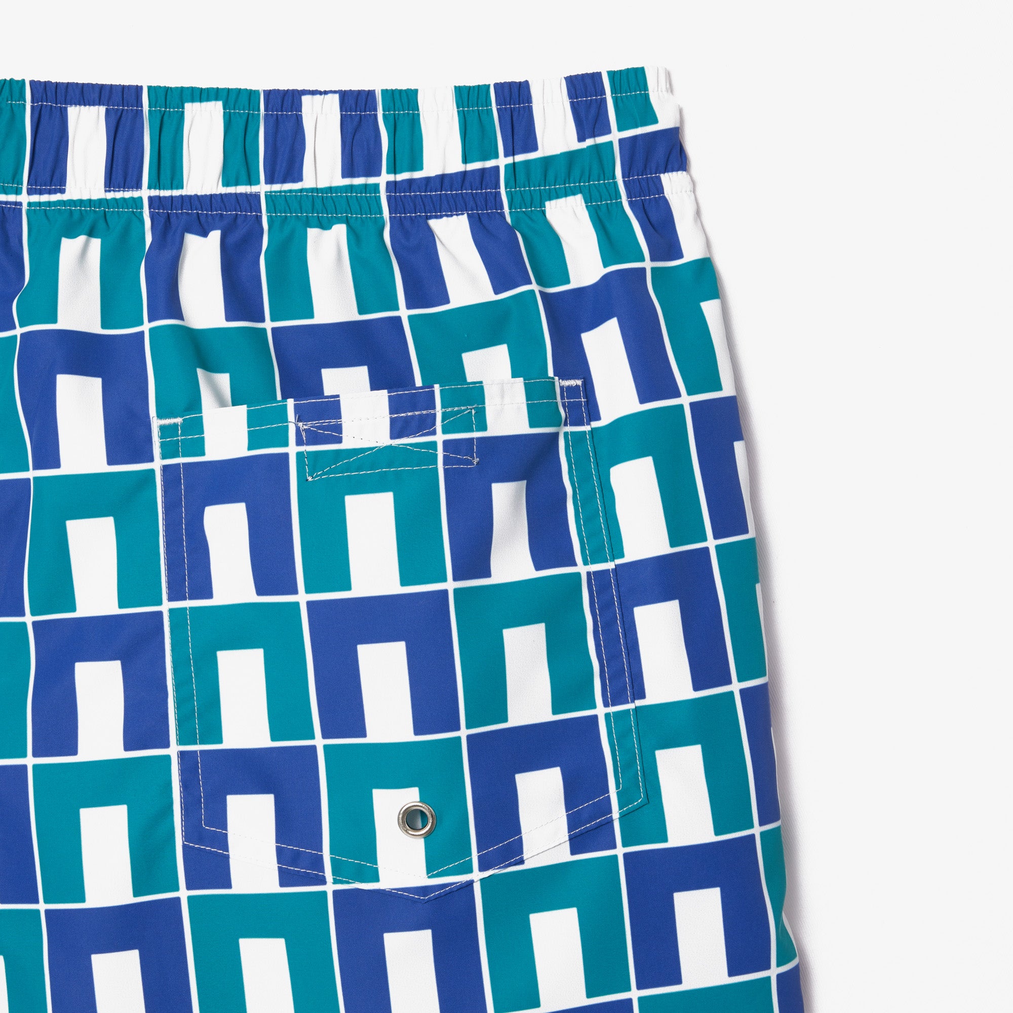Lacoste Mid Length Graphic Swim Trunks