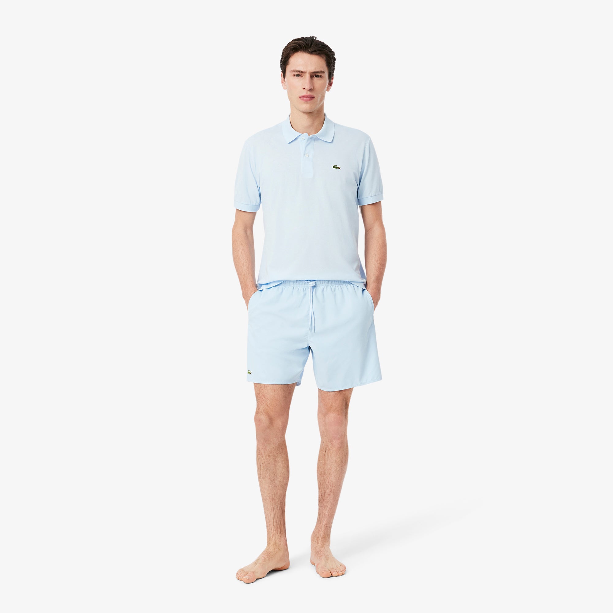 LACOSTE Men's Mid Length Swim Trunks