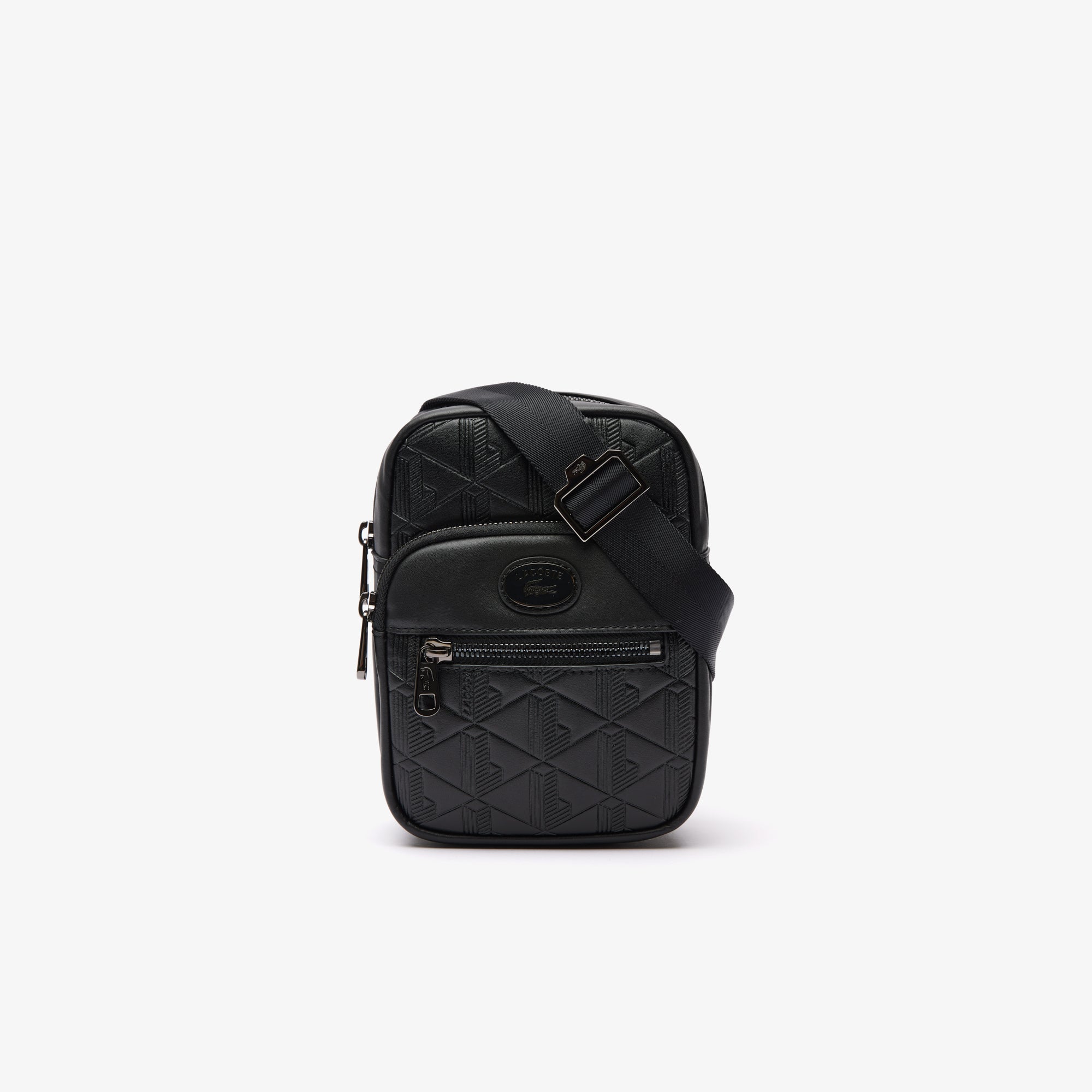 Lacoste Monogram Print Small Crossover Bag - X / 000-Black - Lacoste Accessories THE MIX