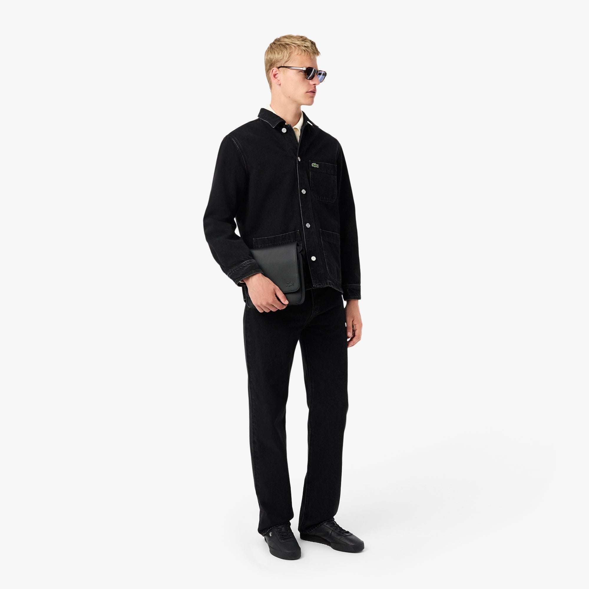 LACOSTE Men's Classic Flap Close Shoulder Bag