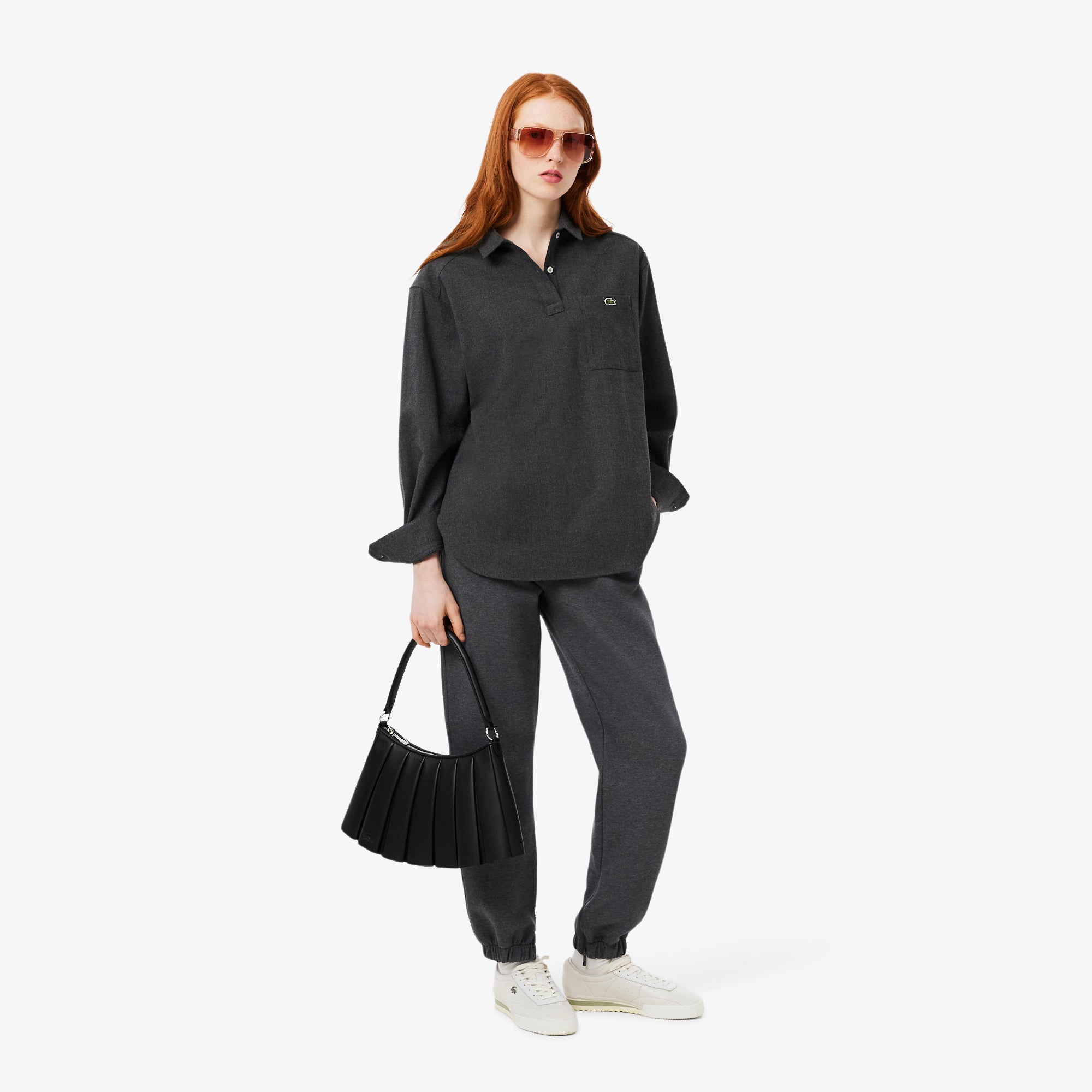 LACOSTE Medium Runway Lenglen Leather Bag Unisex