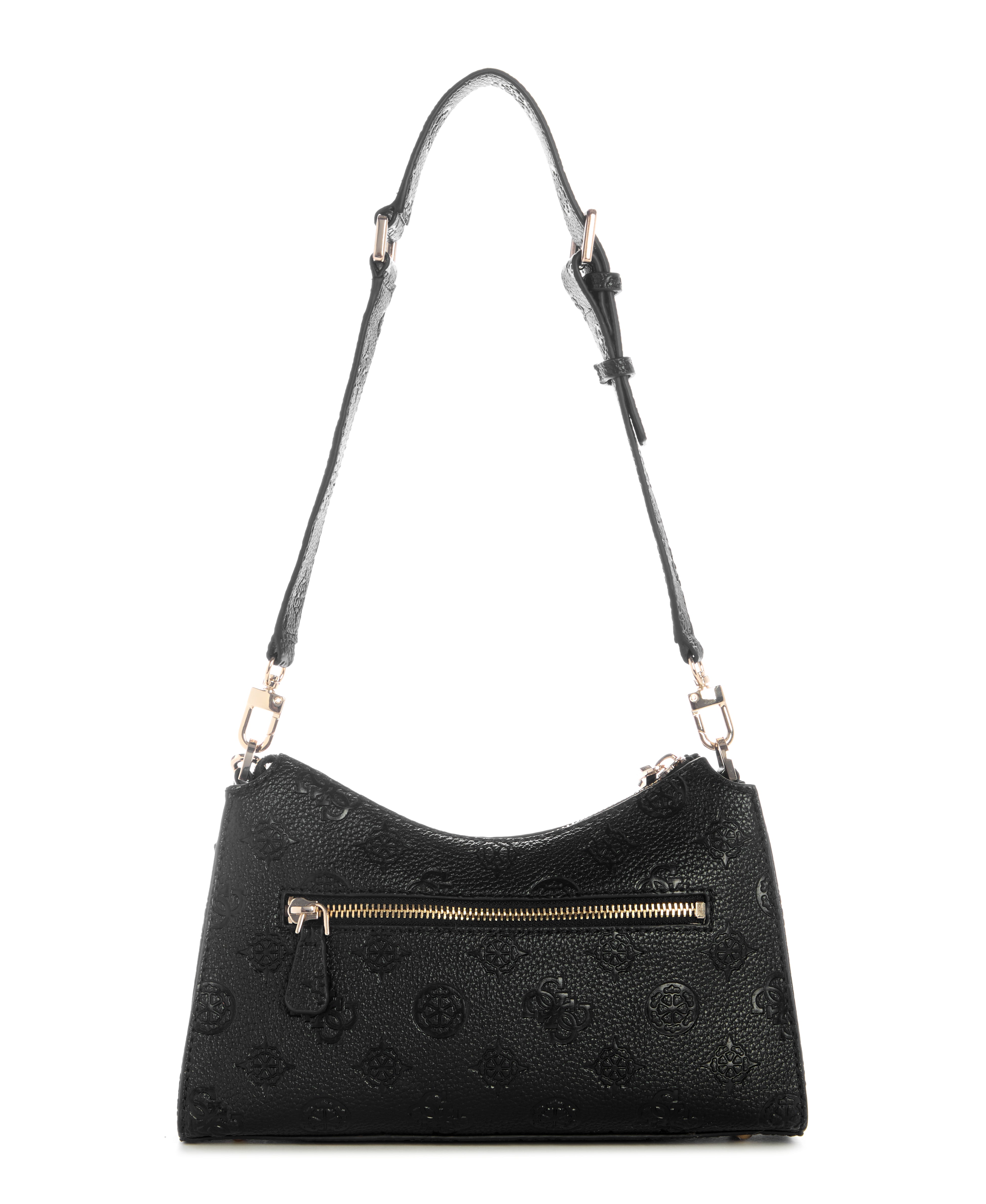 GUESS Cresidia II Top Zip Shoulder Bag Black