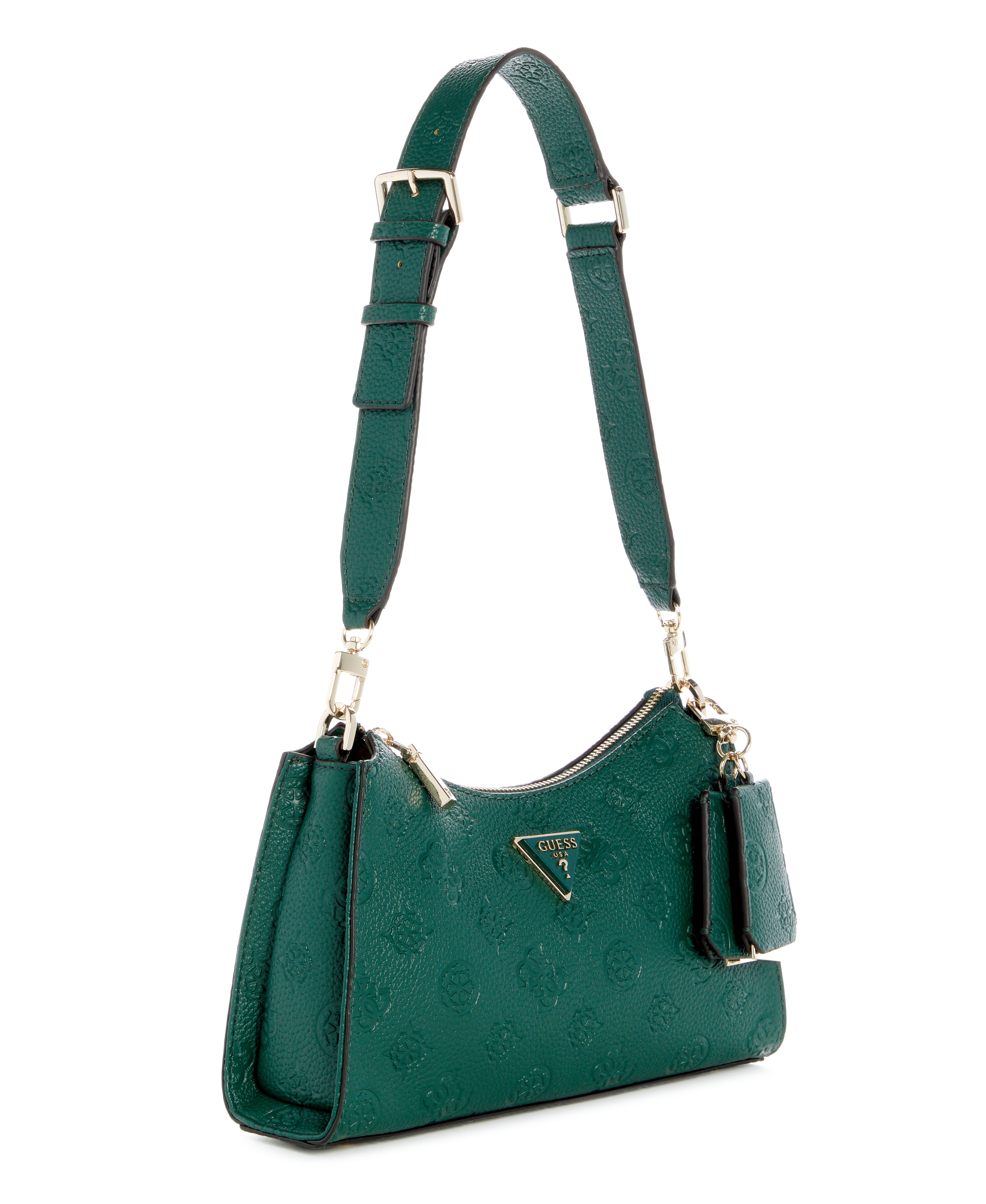 GUESS Cresidia II Top Zip Shoulder Bag Black