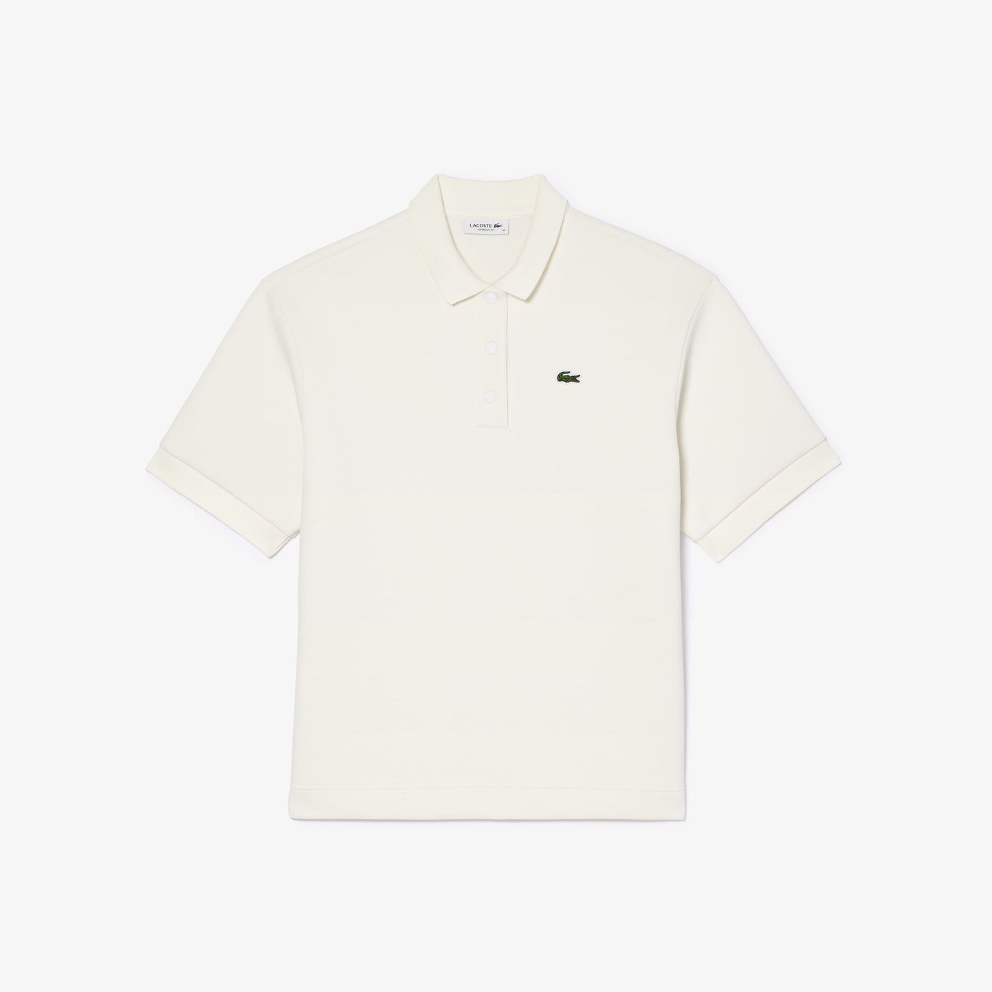 Lacoste Double Sided Cotton Pique Oversized Polo Shirt - 34-S (UK 6) / 70V-White - Lacoste Apparel THE MIX