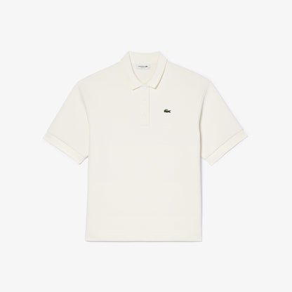 Lacoste Double Sided Cotton Pique Oversized Polo Shirt - 34-S (UK 6) / 70V-White - Lacoste Apparel THE MIX