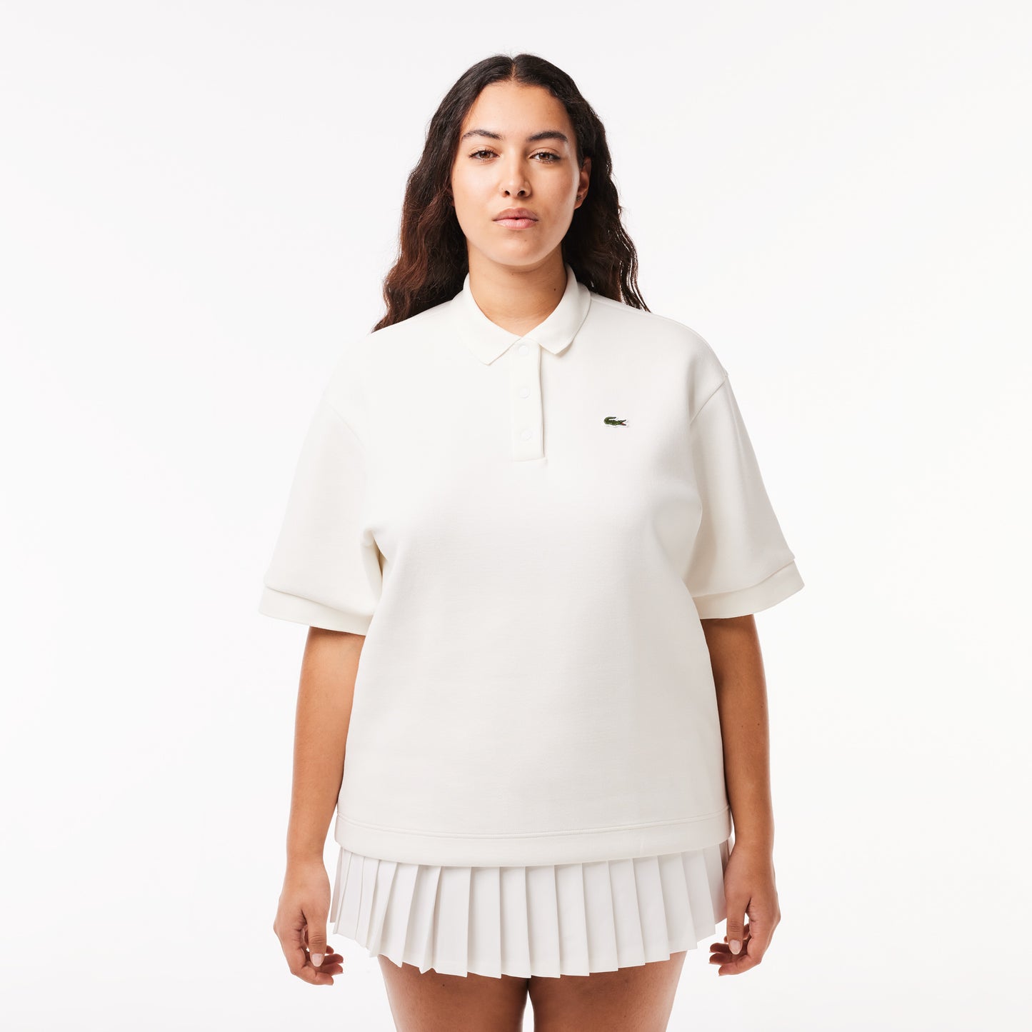 Lacoste Double Sided Cotton Pique Oversized Polo Shirt - Lacoste Apparel THE MIX