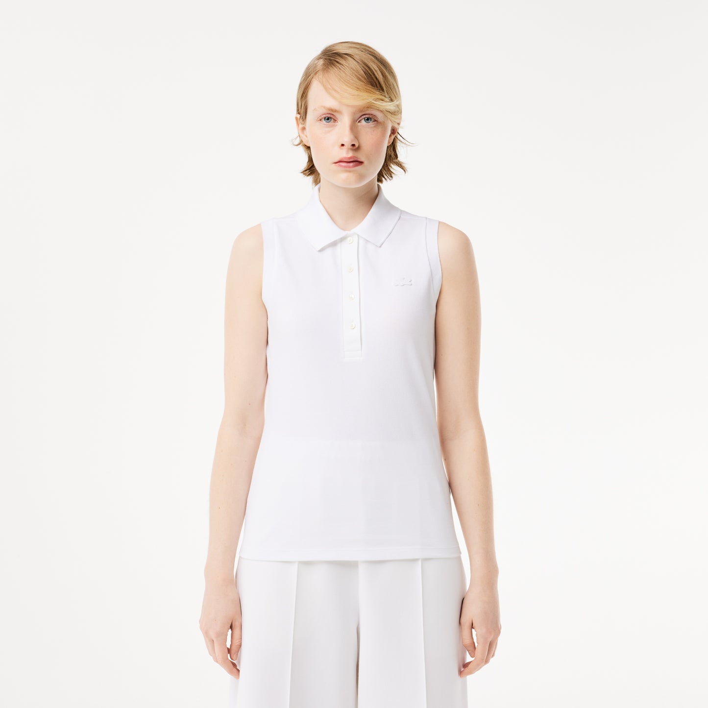 Lacoste Women's Sleeveless Cotton Piqué Polo - Lacoste Apparel THE MIX