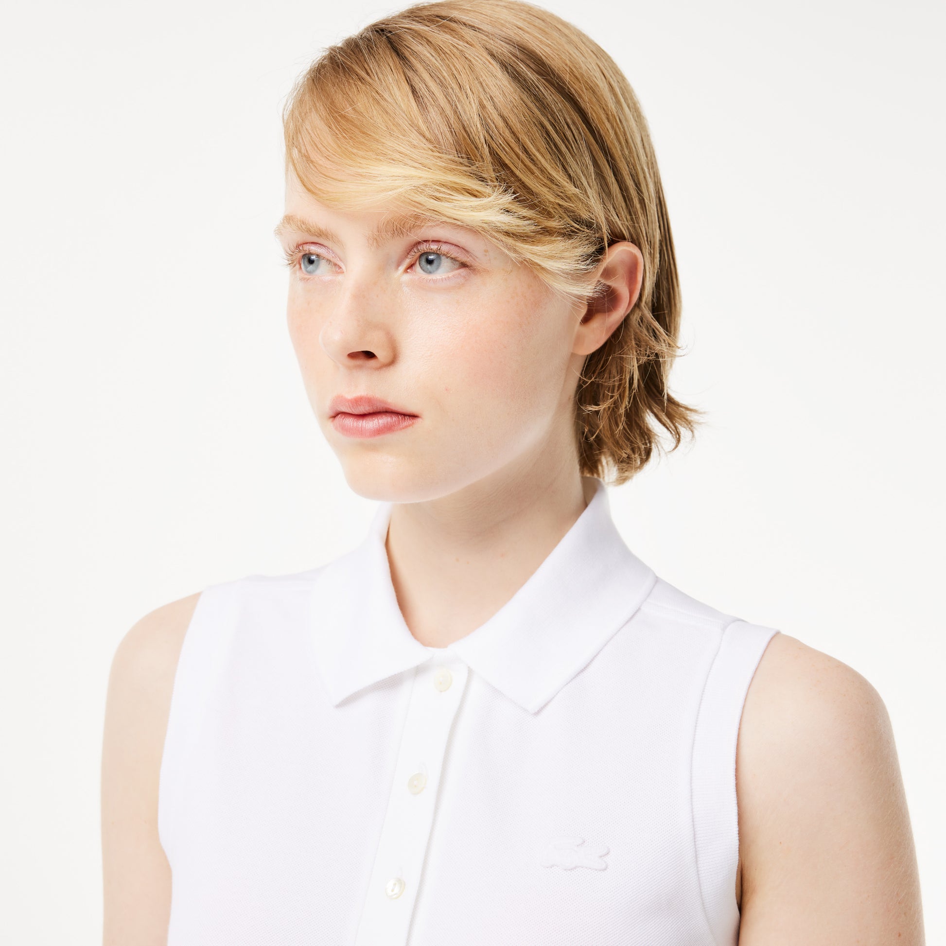 Lacoste Women's Sleeveless Cotton Piqué Polo - Lacoste Apparel THE MIX