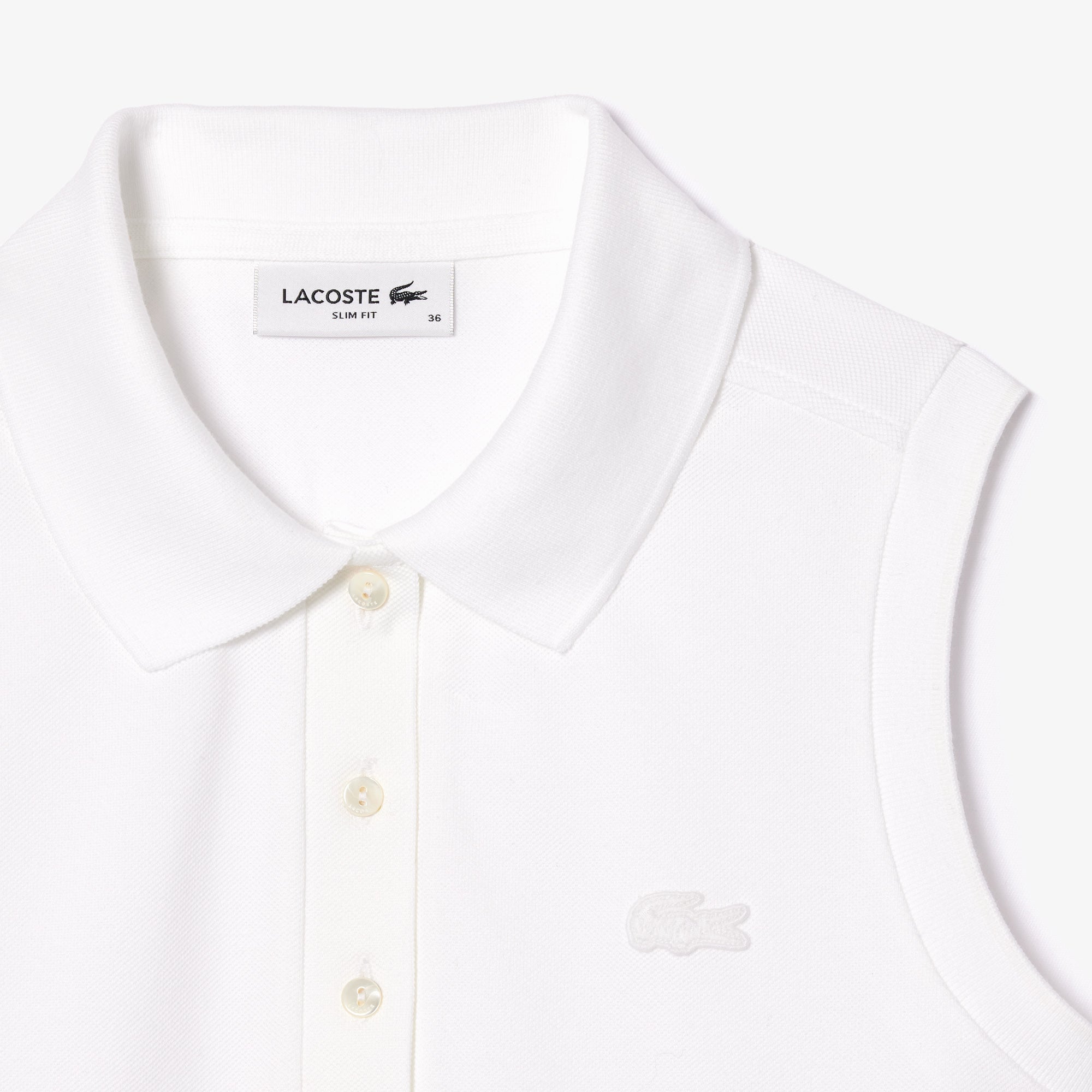 LACOSTE Women's Slim Fit L.12.D Sleeveless Stretch Polo Shirt