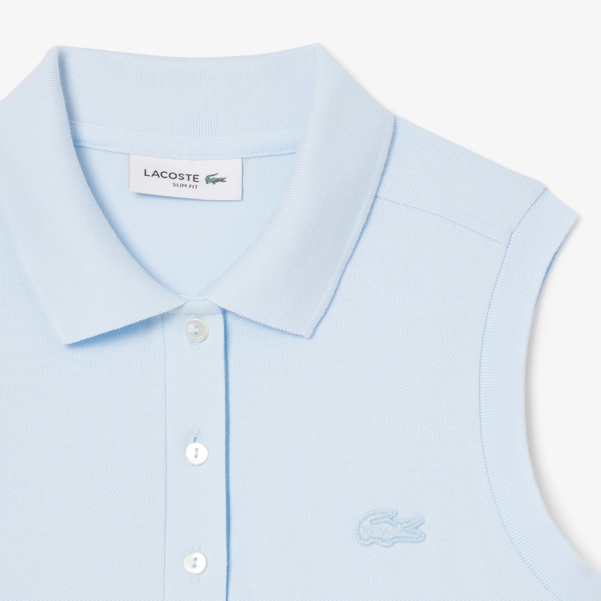 LACOSTE Women's Slim Fit L.12.D Sleeveless Stretch Polo Shirt