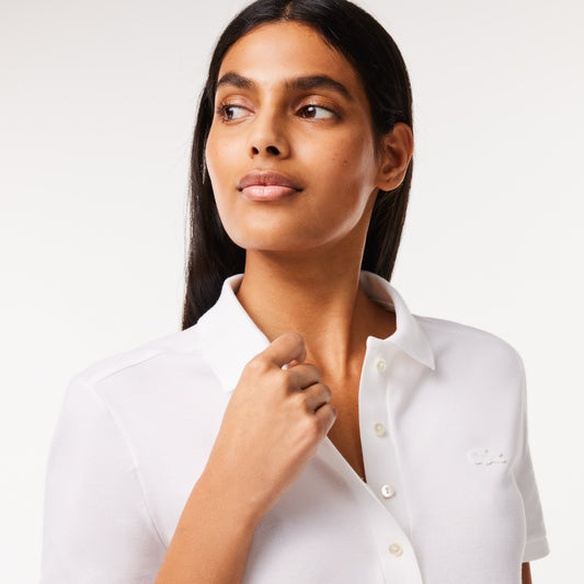 Lacoste Women's Slim fit Stretch Cotton Piqué Polo Shirt - Lacoste Apparel THE MIX