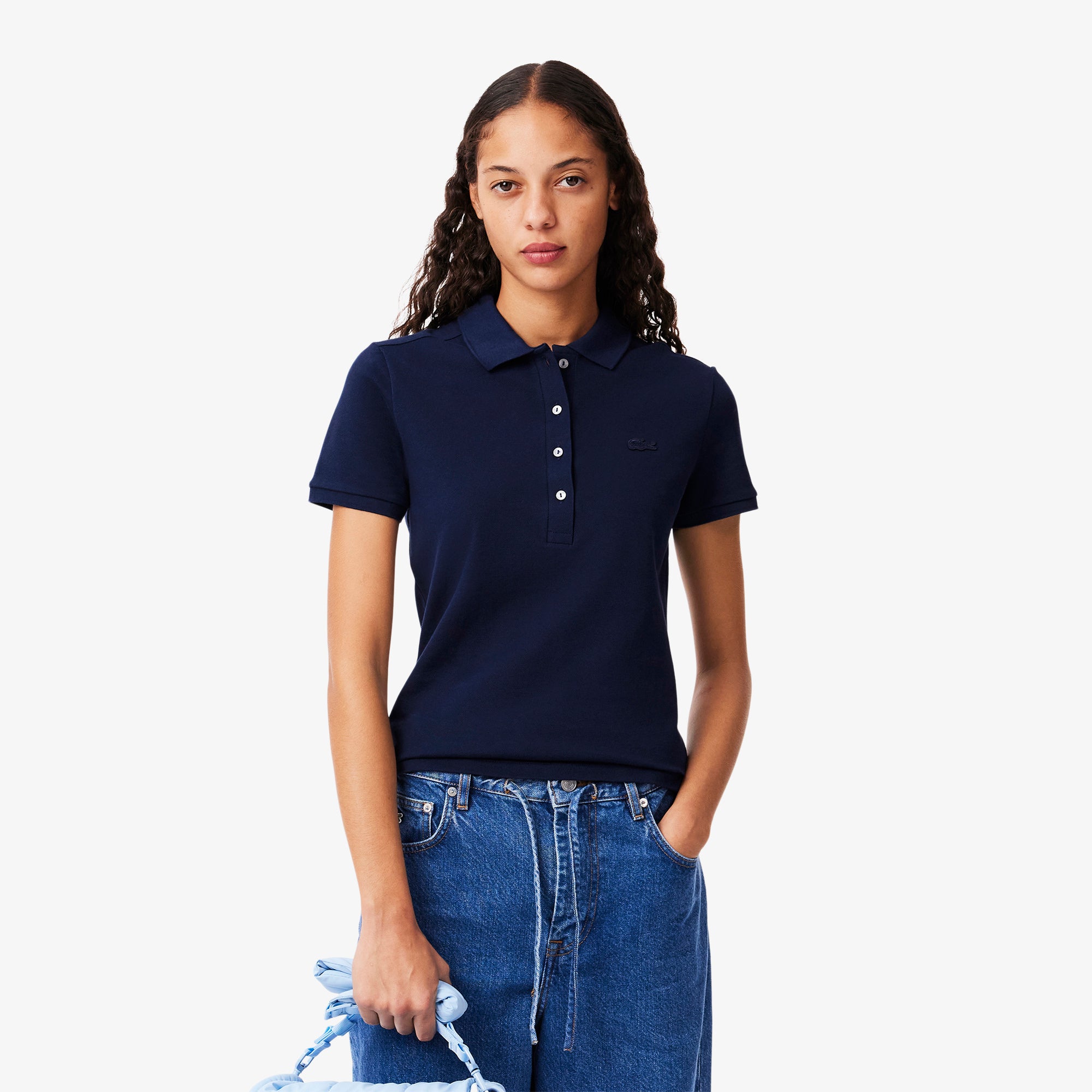 LACOSTE Women's Slim fit Stretch Cotton Piqué Polo Shirt