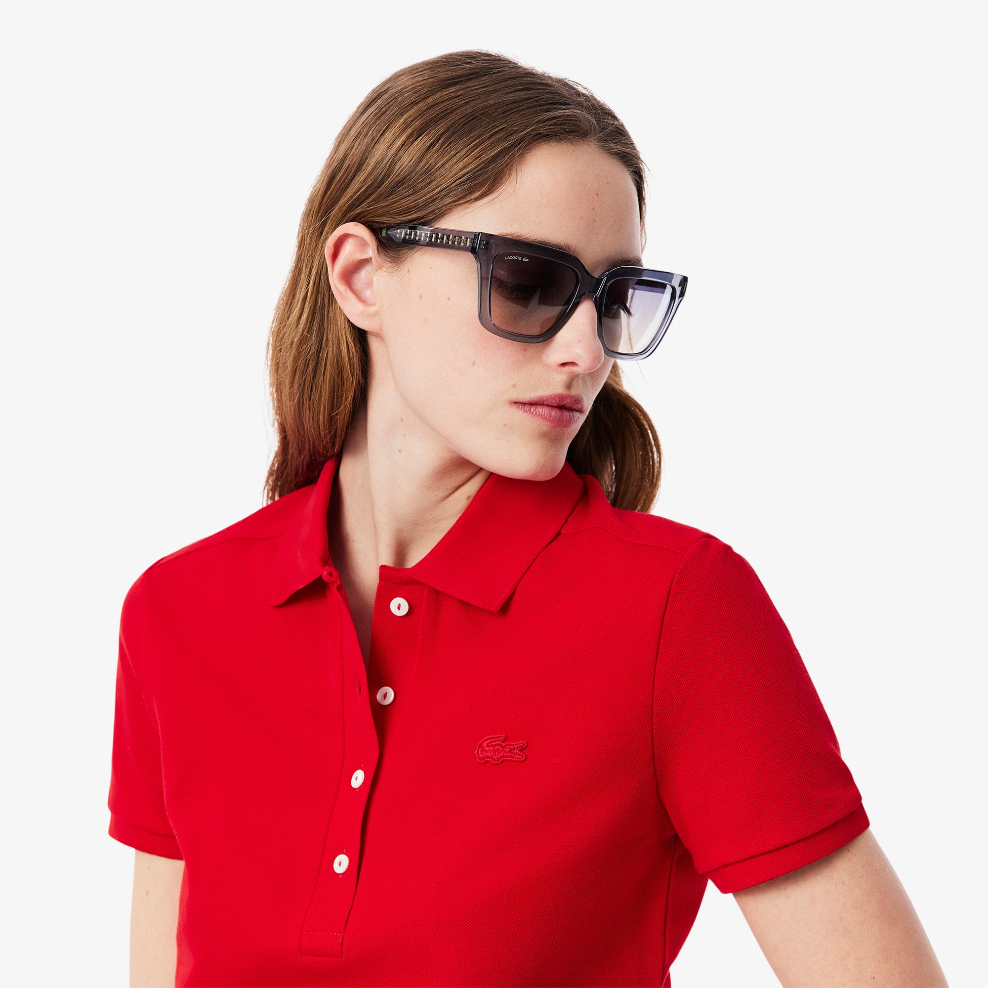 LACOSTE Women's Slim fit Stretch Cotton Piqué Polo Shirt