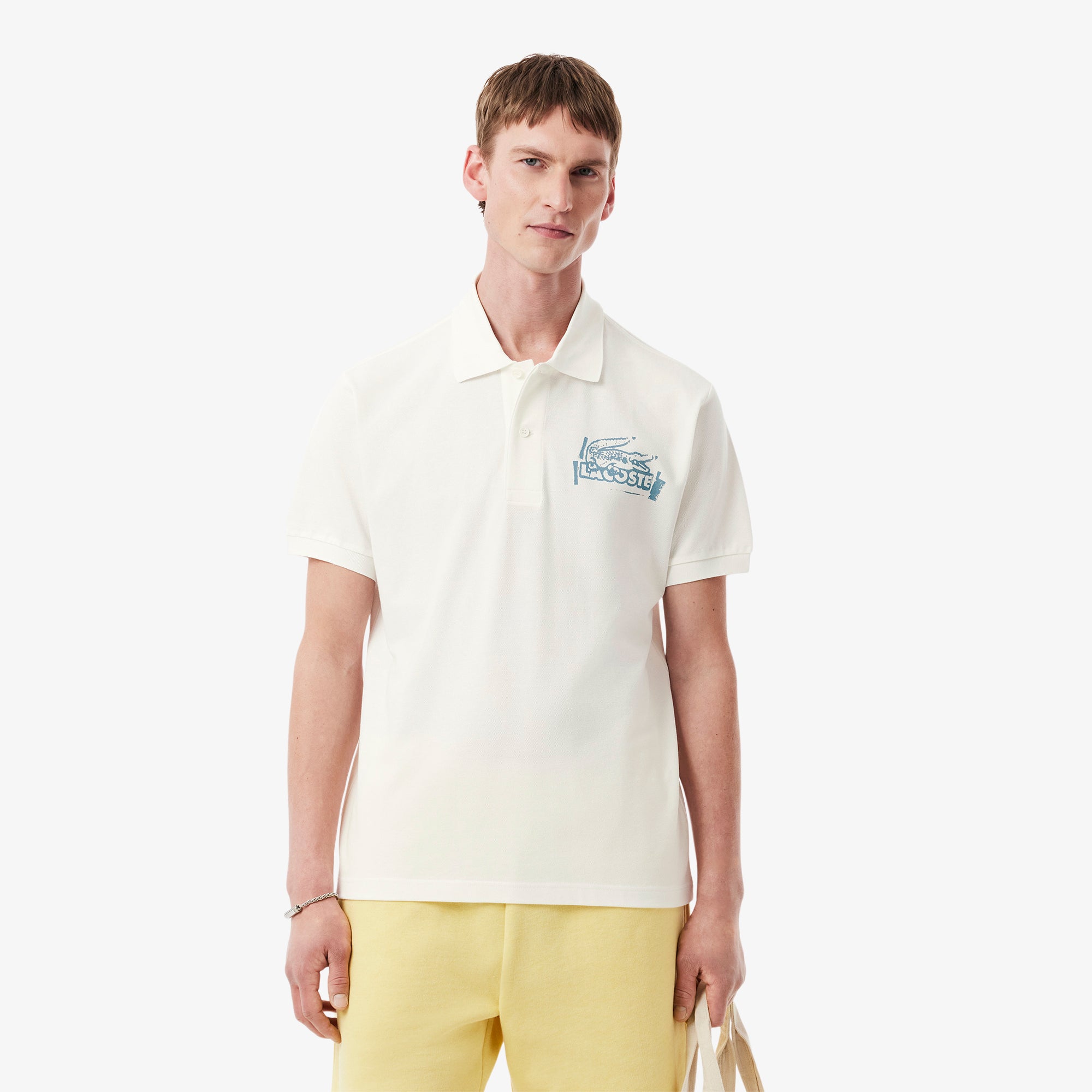 LACOSTE Men's Classic Fit Printed L.12.12 Polo