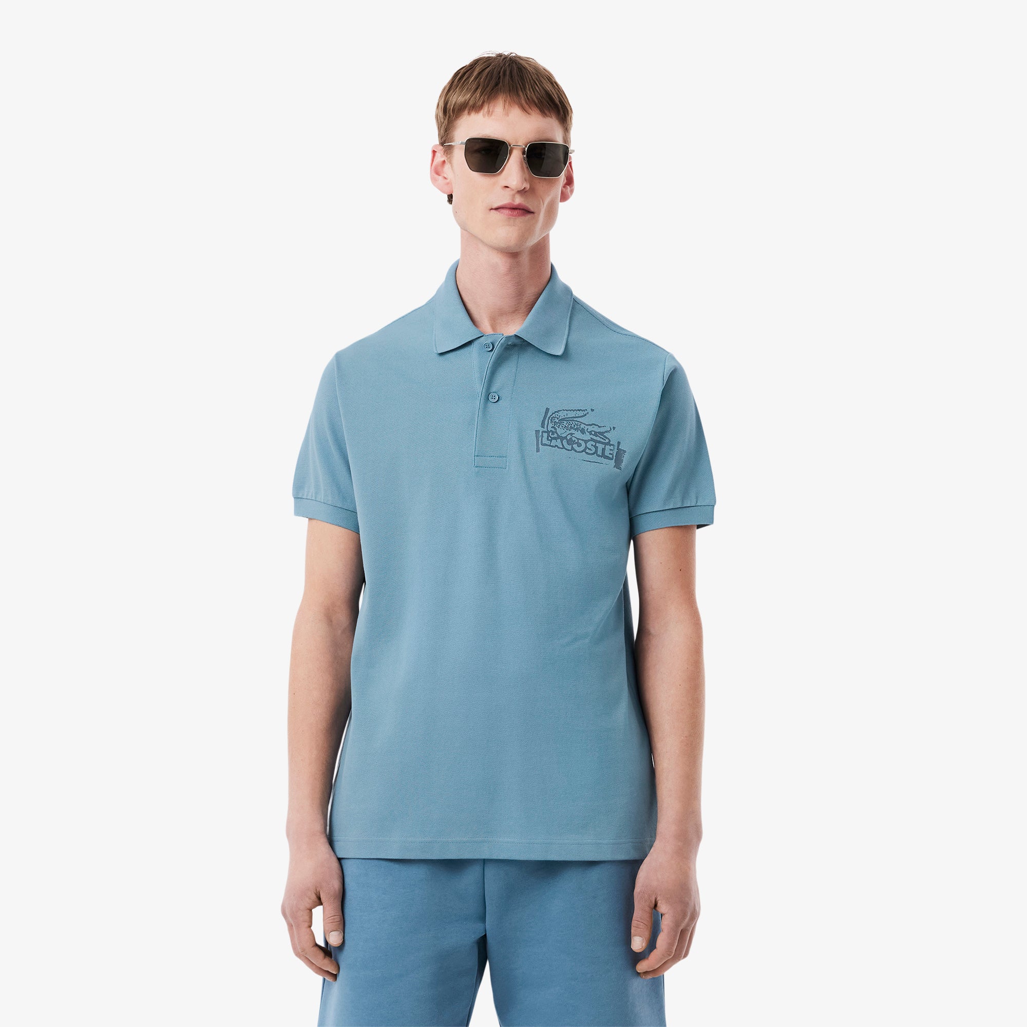 LACOSTE Men's Classic Fit Printed L.12.12 Polo