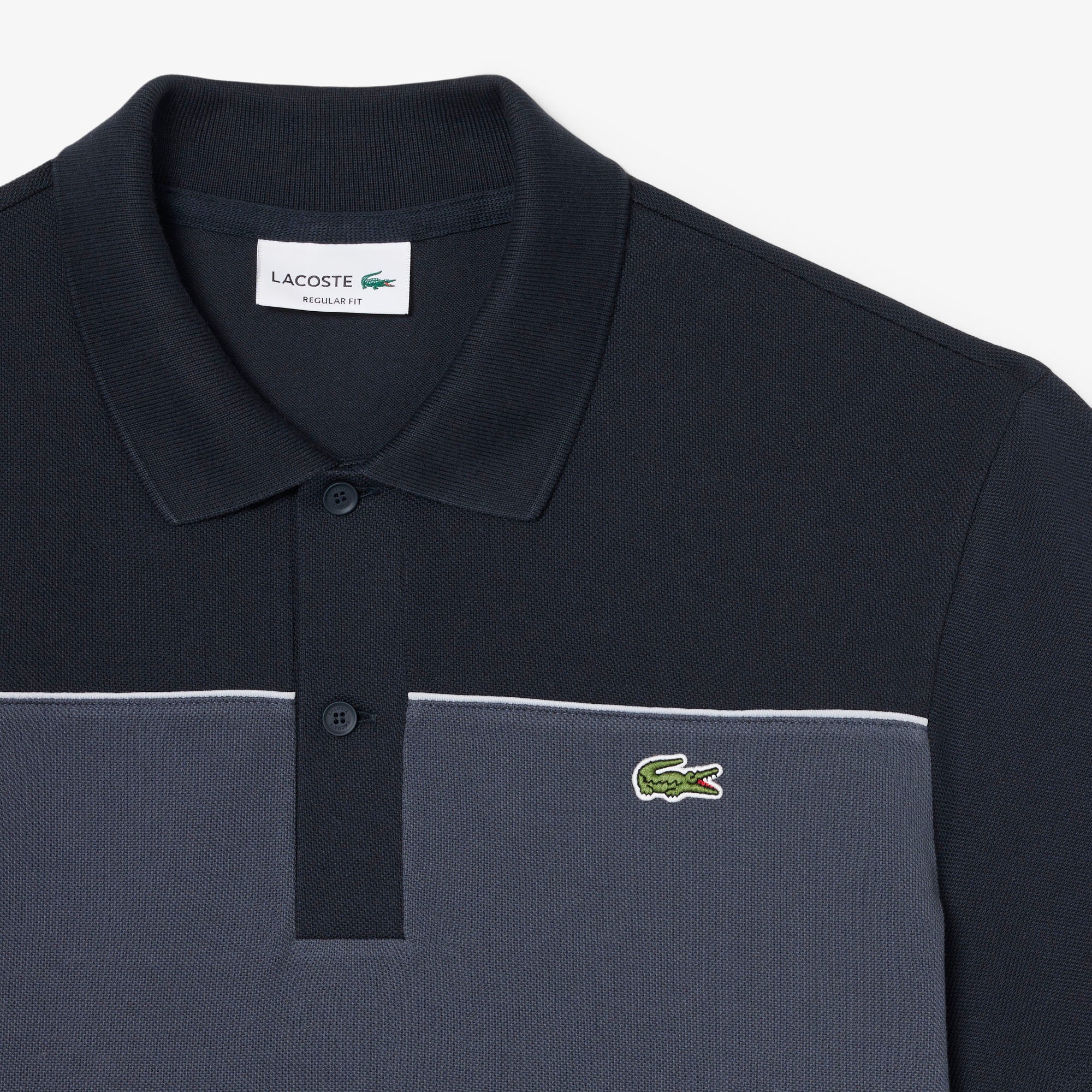 LACOSTE Men Regular Fit Colour-Block Piqué Polo Shirt