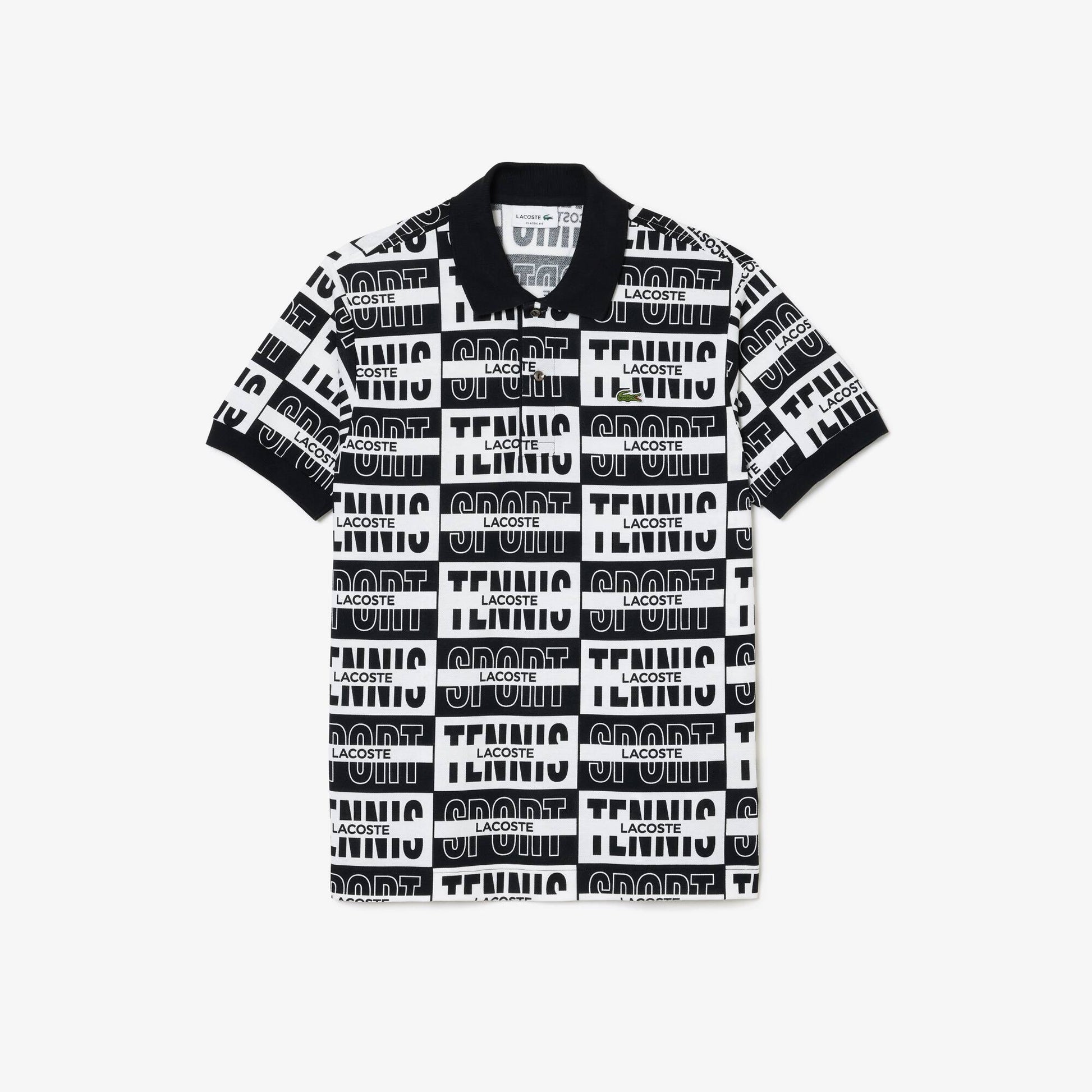 Two Tone Badge Print Polo Shirt - White / S - Lacoste Apparel THE MIX