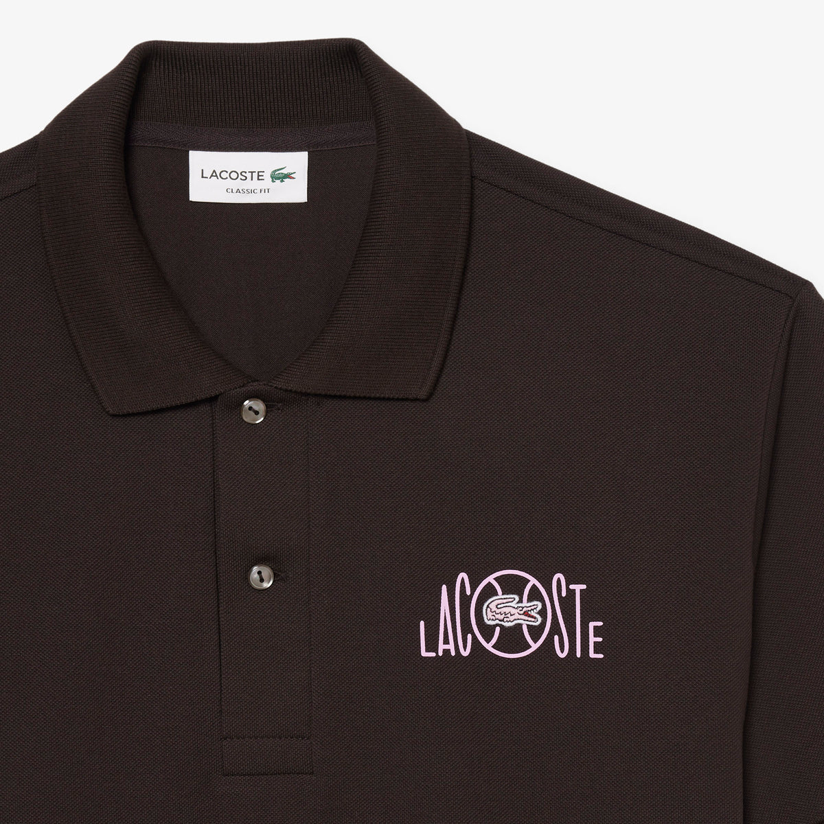 LACOSTE Classic Fit Graphic Branding Polo Shirt