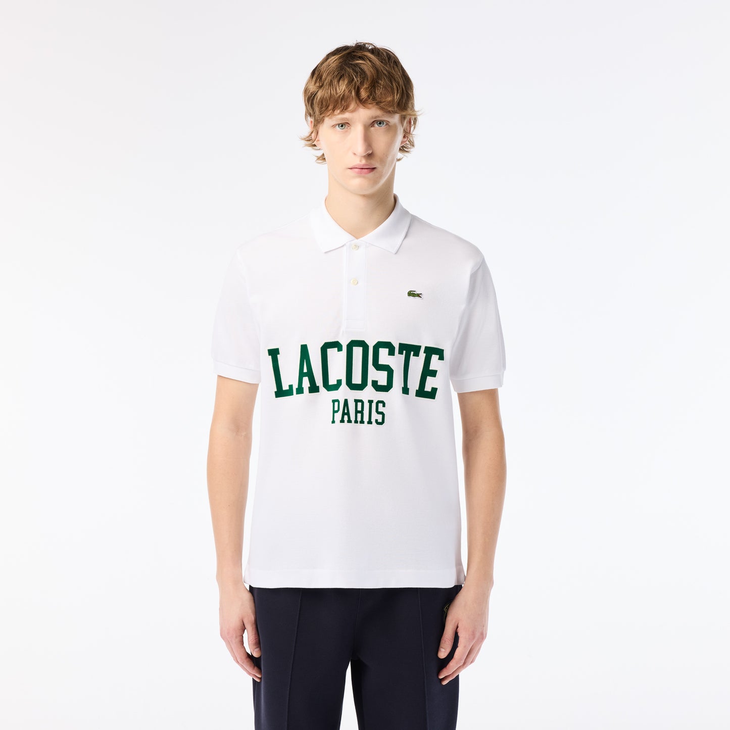 Original L.12.12 Lacoste Flocked Pique Polo Shirt - Lacoste Apparel THE MIX