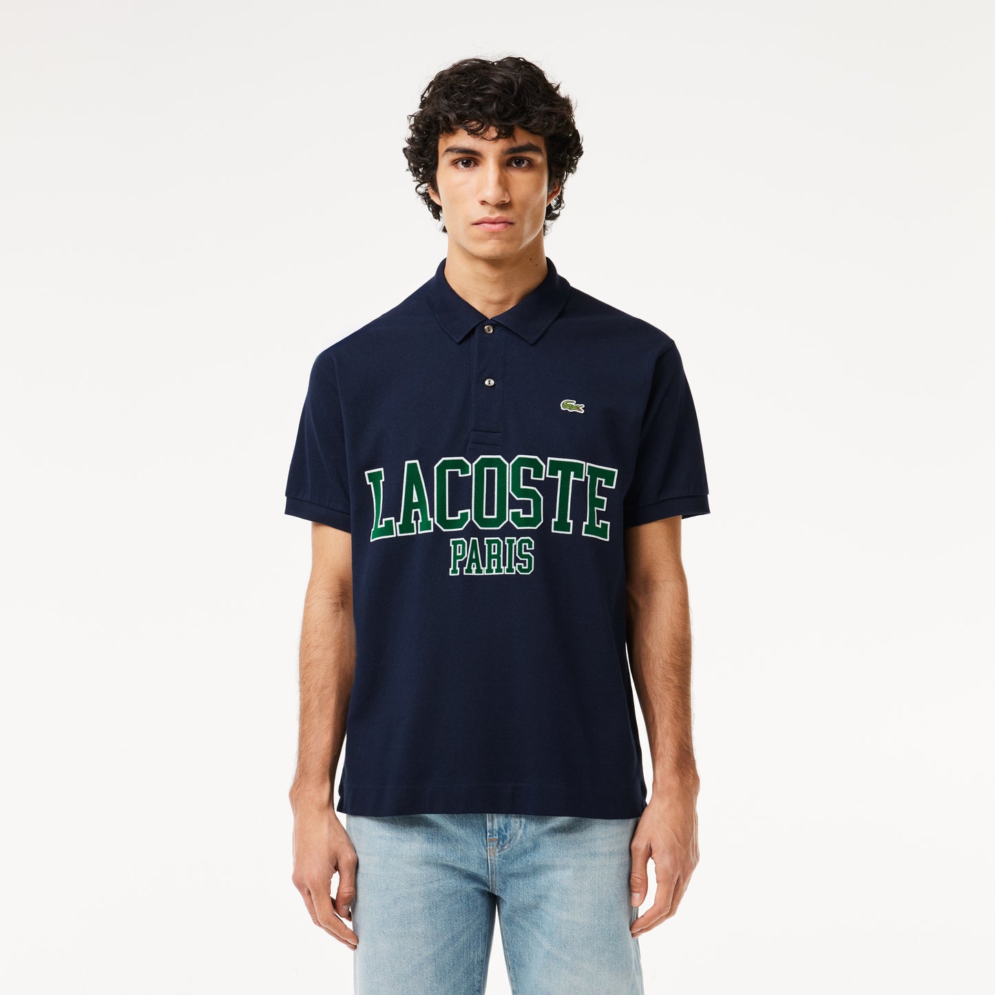 Original L.12.12 Lacoste Flocked Pique Polo Shirt - Lacoste Apparel THE MIX