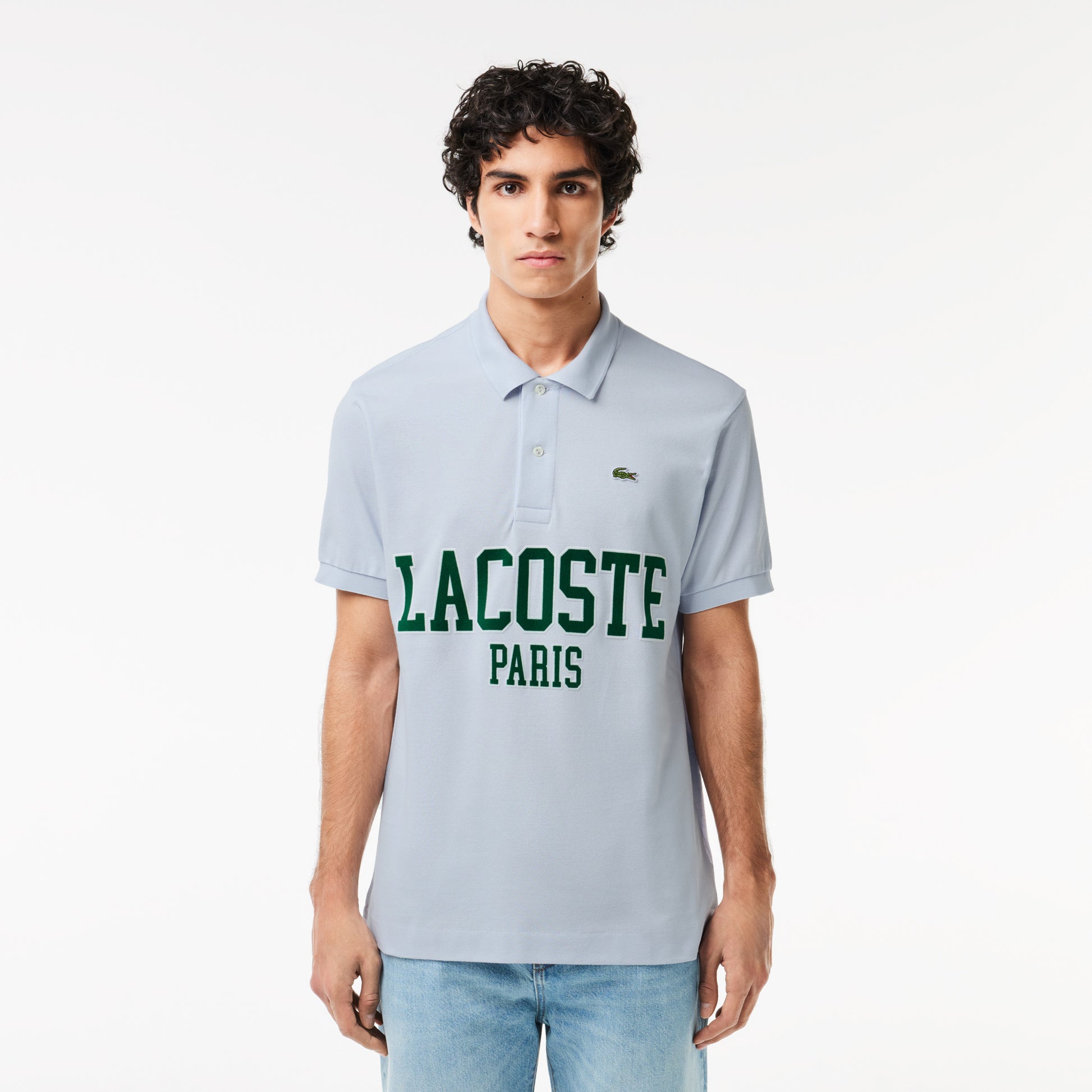 Original L.12.12 Lacoste Flocked Pique Polo Shirt - Lacoste Apparel THE MIX