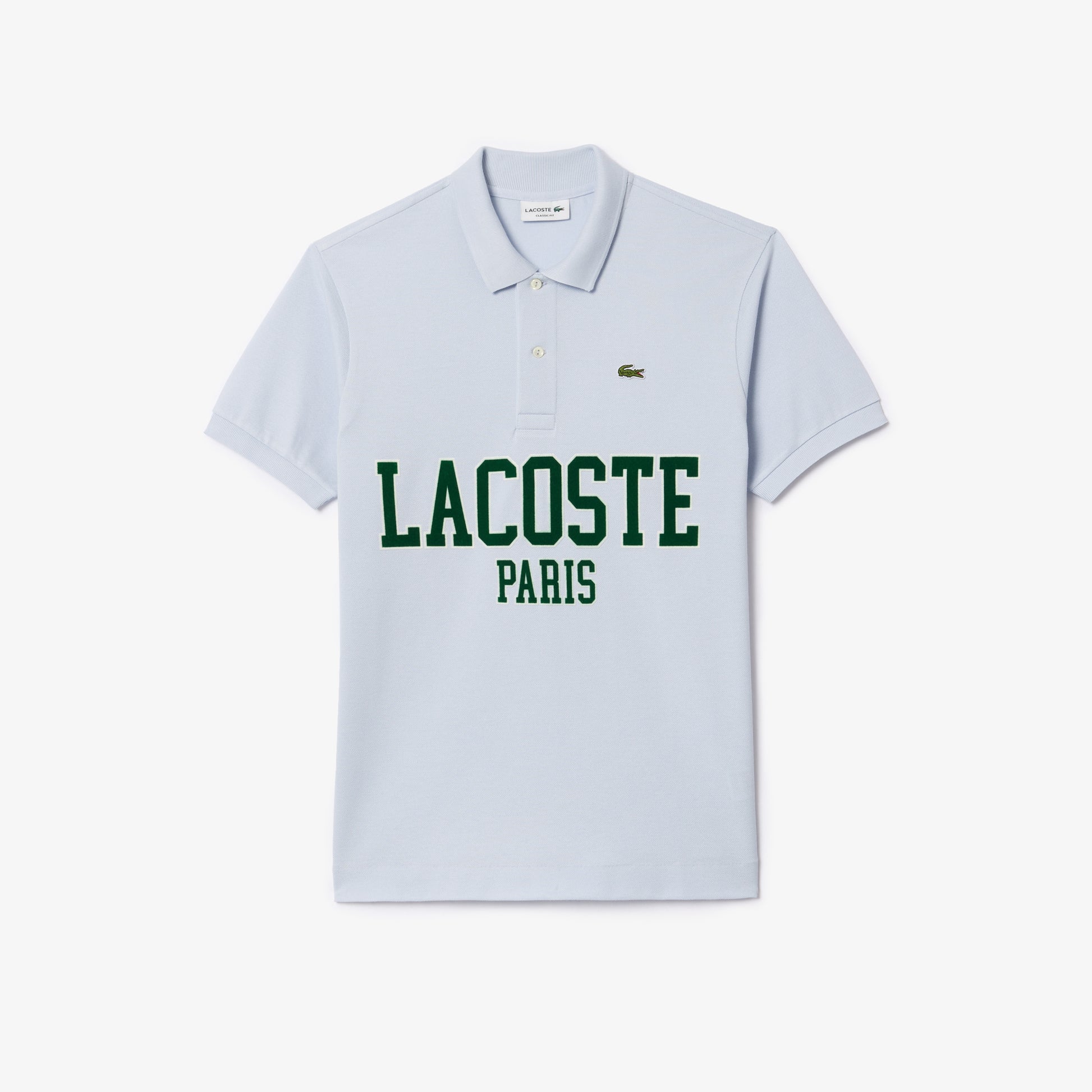 Original L.12.12 Lacoste Flocked Pique Polo Shirt - 3-S / J2G-Light Blue - Lacoste Apparel THE MIX