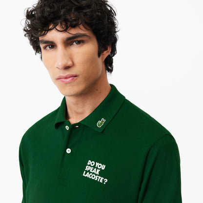 Lacoste Original L.12.12 Embroidered Slogan Polo Shirt