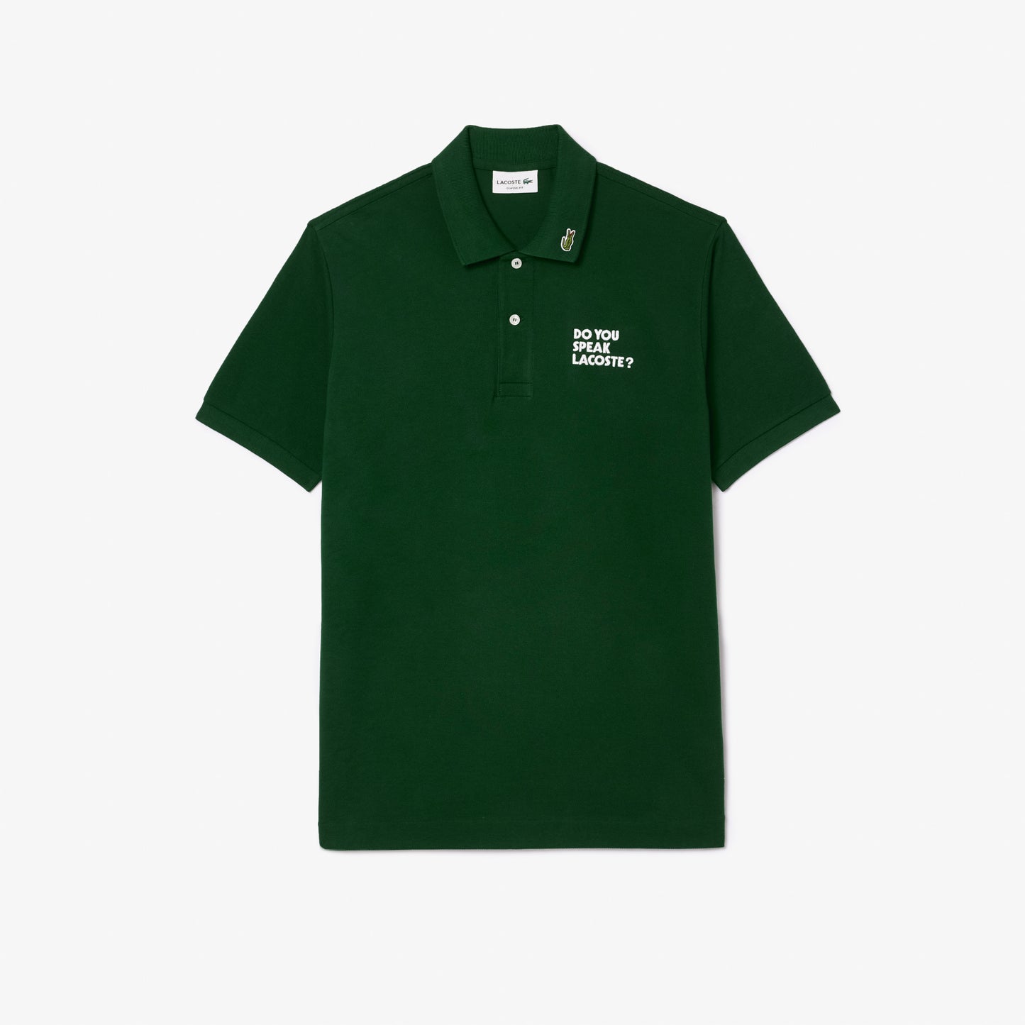 Lacoste Original L.12.12 Embroidered Slogan Polo Shirt