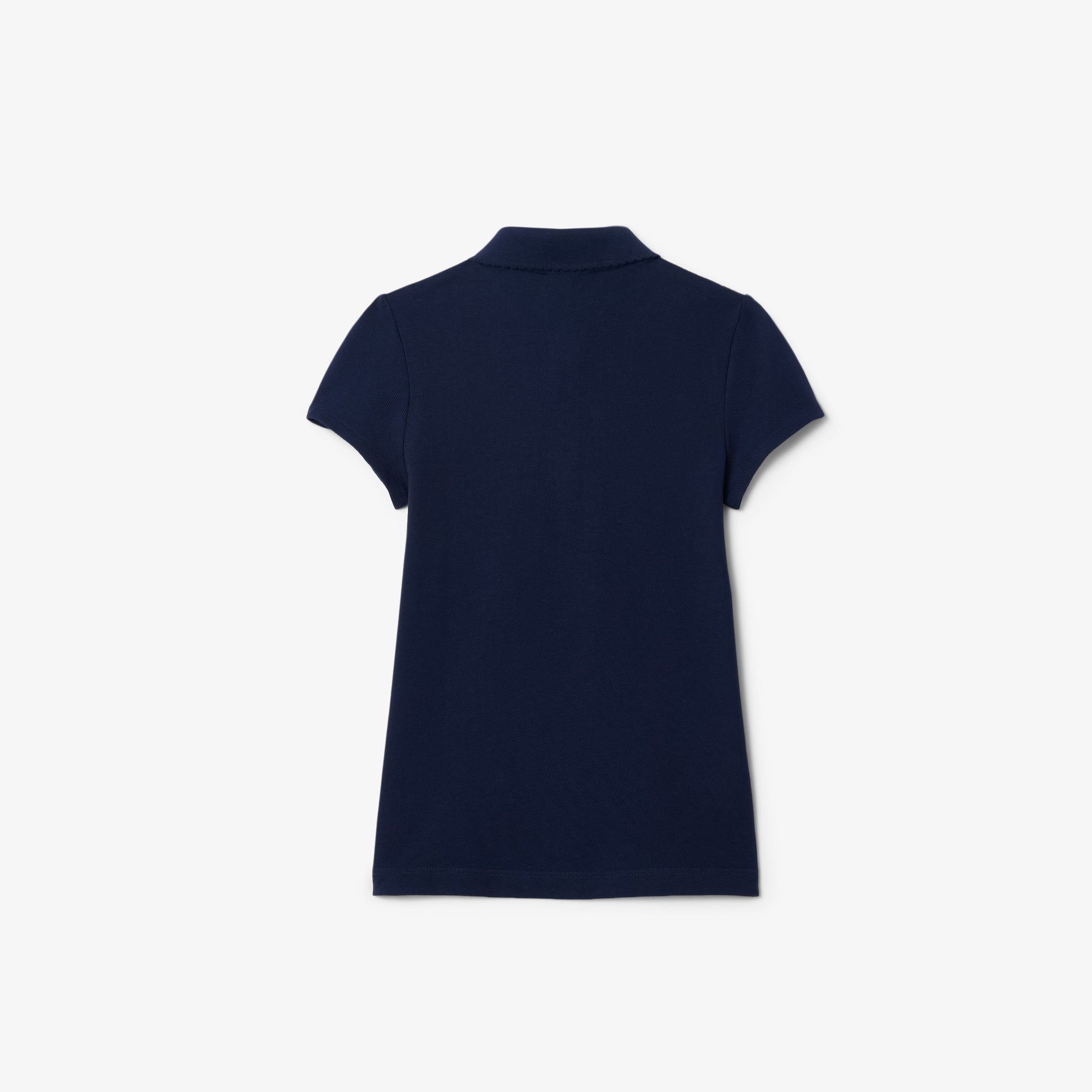 LACOSTE Girl Scalloped Collar Mini Pique Polo Shirt