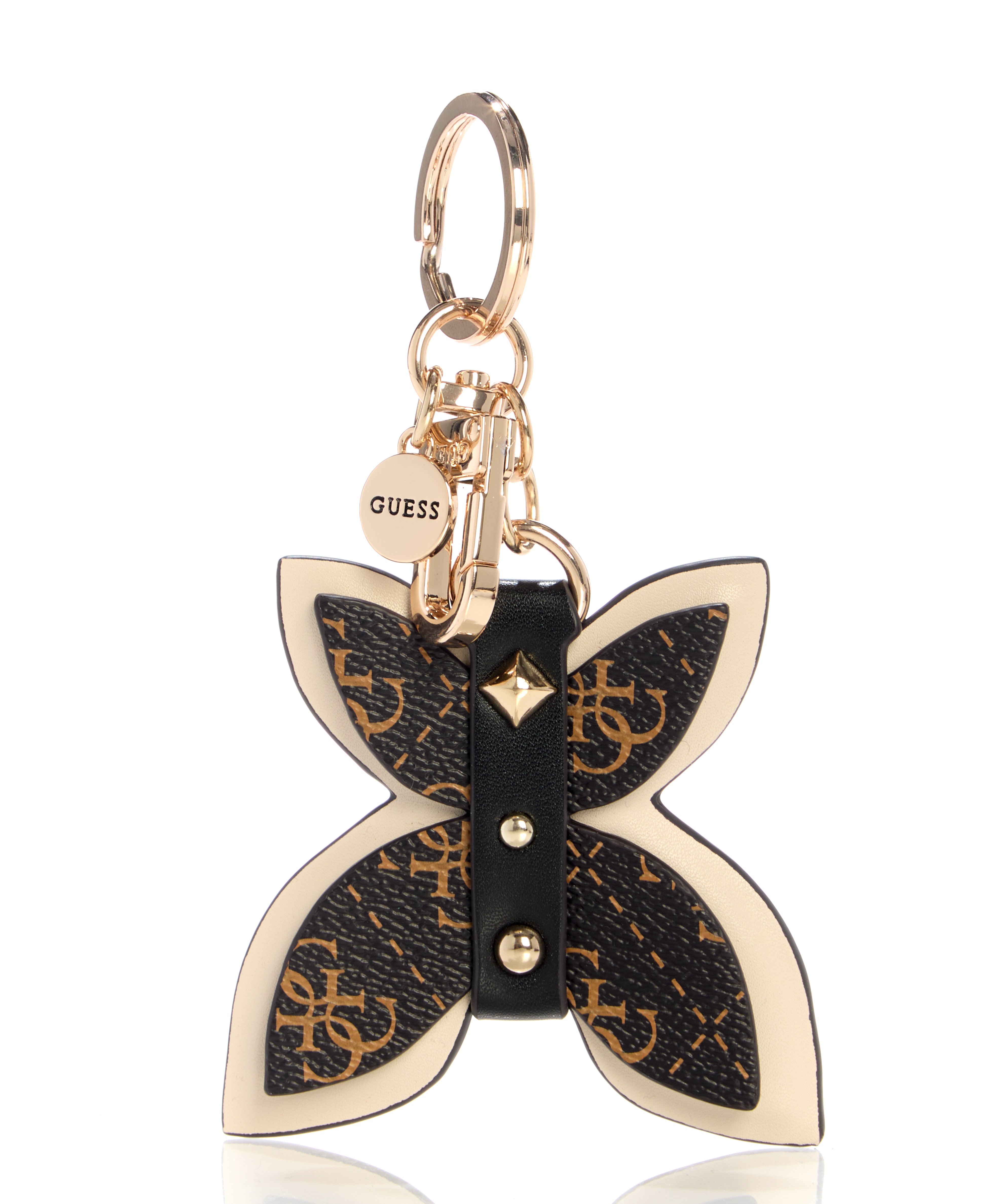 GUESS Quattro G Butterfly Charm Keychain