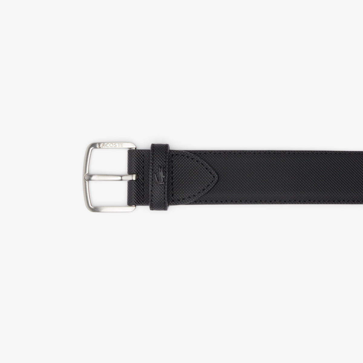 LACOSTE Grained Leather Belt Men