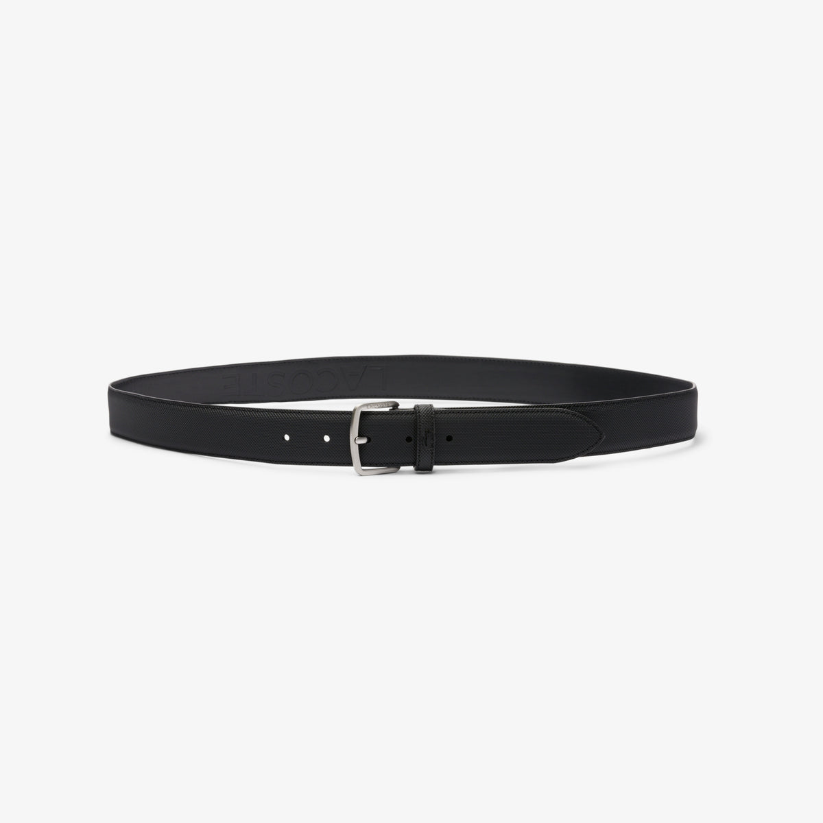 LACOSTE Grained Leather Belt Men
