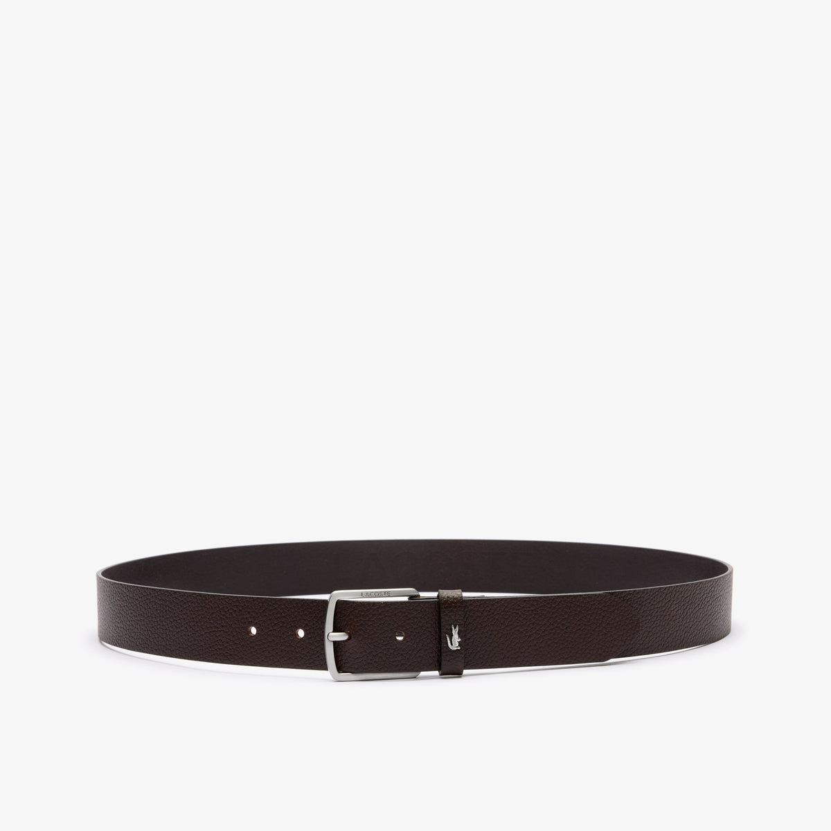 LACOSTE Grained Leather Belt Men