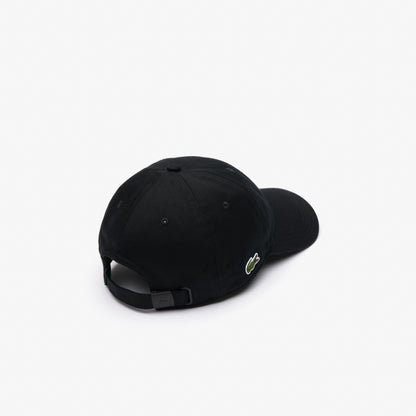 Lacoste Unisex Organic Cotton Twill Cap - Black - Lacoste Accessories THE MIX