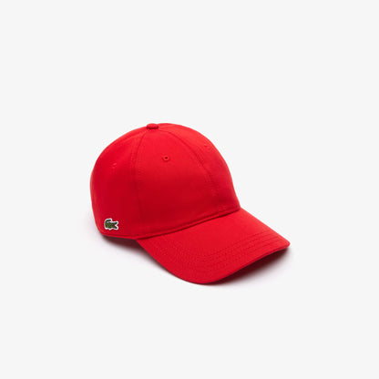 Lacoste Unisex Organic Cotton Twill Cap - Red - Lacoste Accessories THE MIX