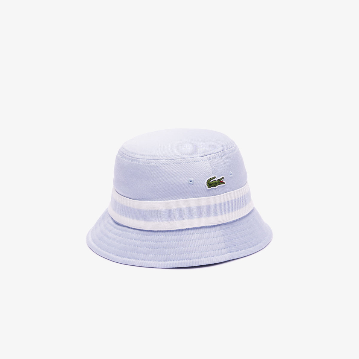 LACOSTE Women's Cotton Gabardine Contrast Stripe Bucket Hat