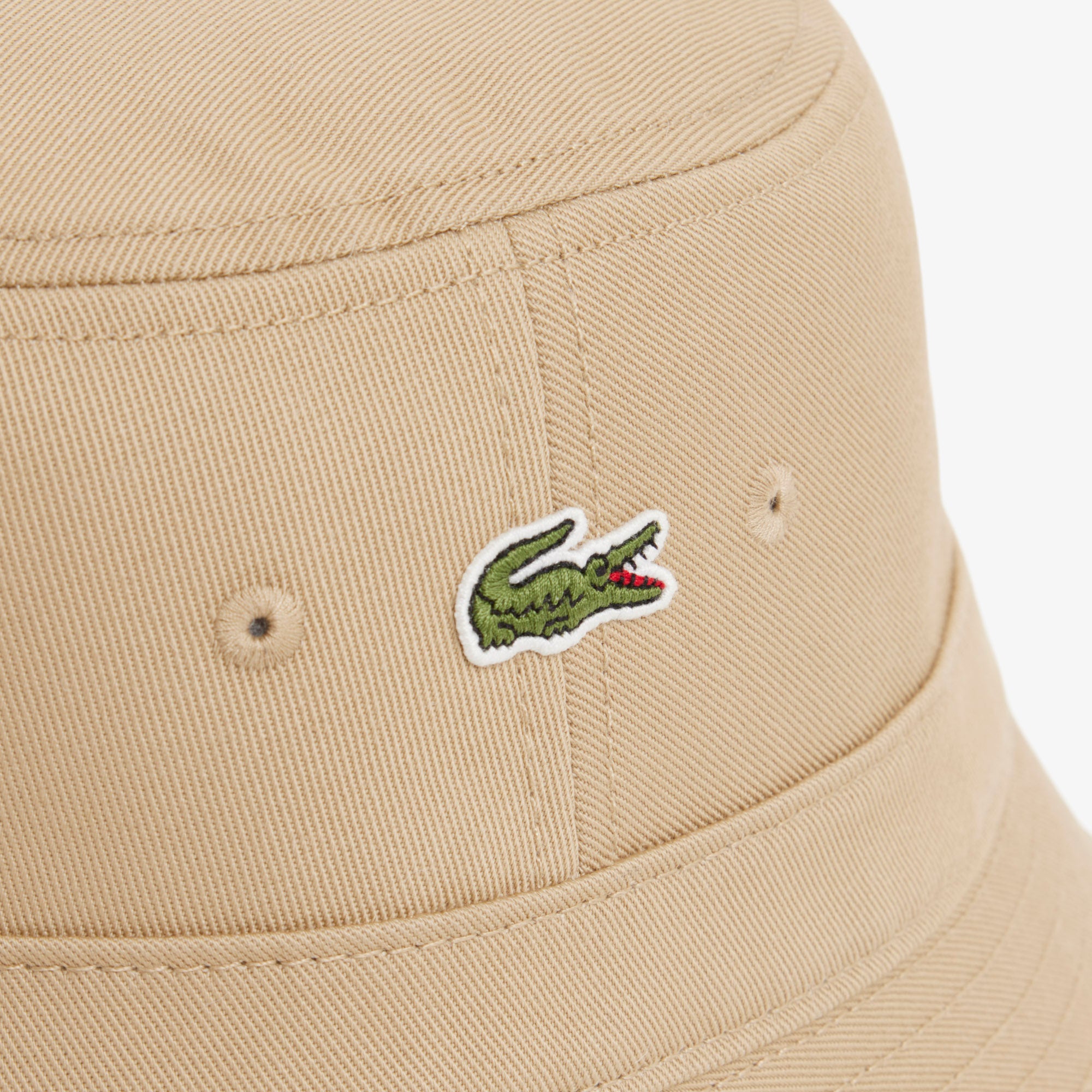 LACOSTE Lined Cotton Twill Bucket Hat