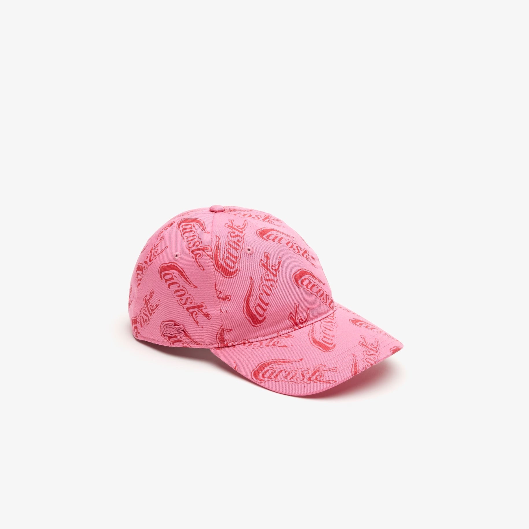 Unisex Lacoste Organic Cotton Vintage Print Cap - One size / Pink / UI8 - Lacoste CAPS AND HATS THE MIX