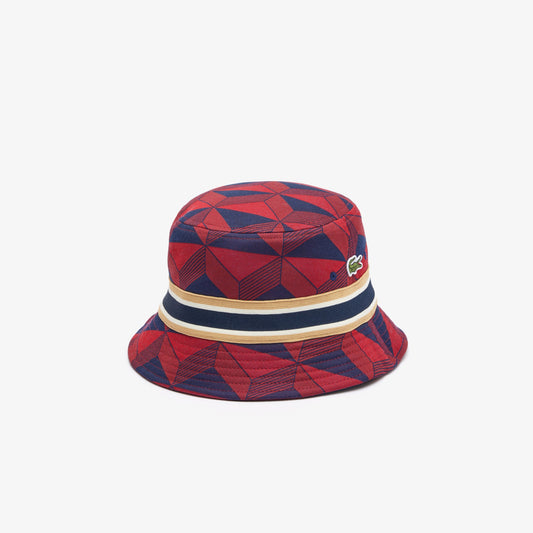 Lacoste Interlock Jacquard Patterned Bucket Hat