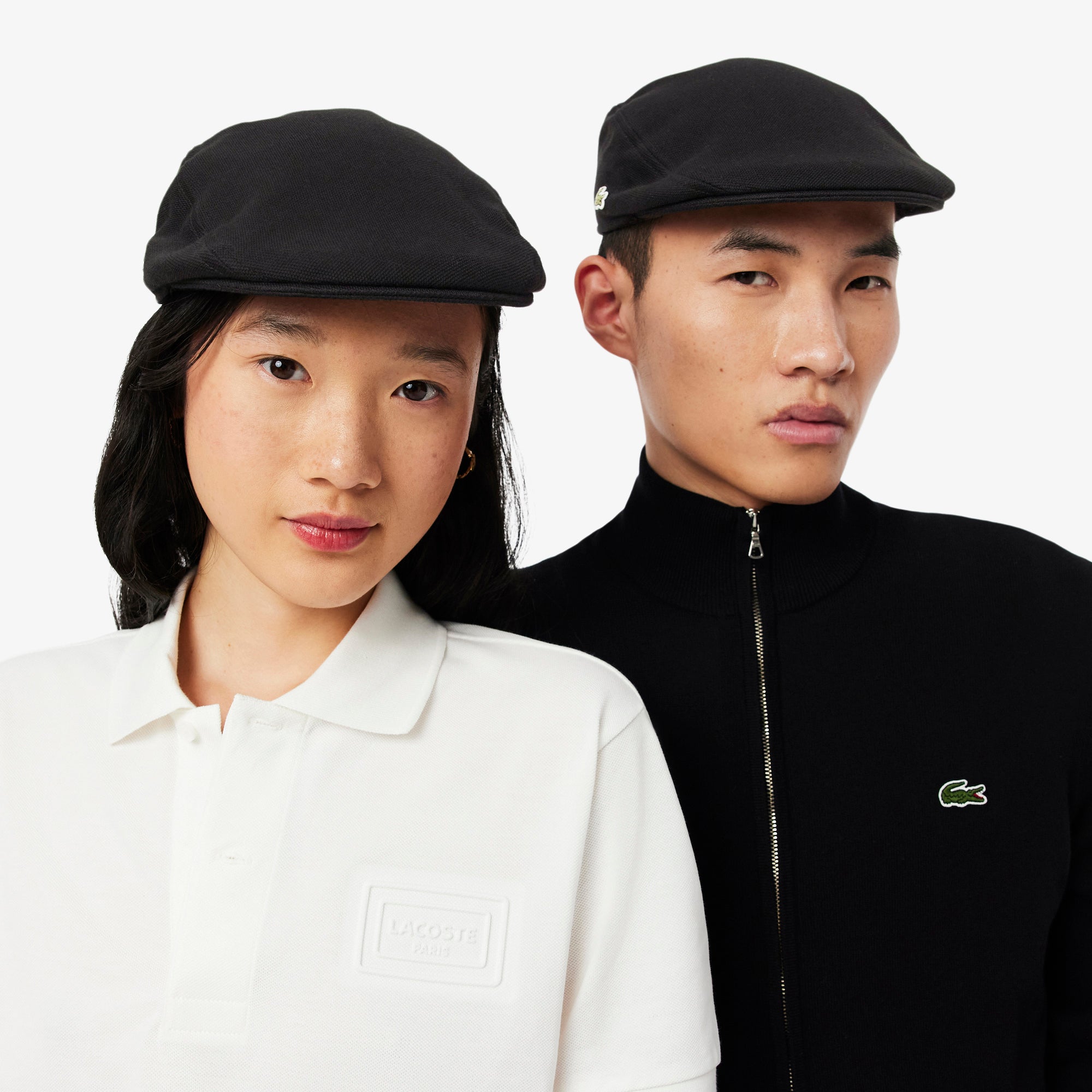 LACOSTE Embroidered Crocodile Petit Piqué Beret