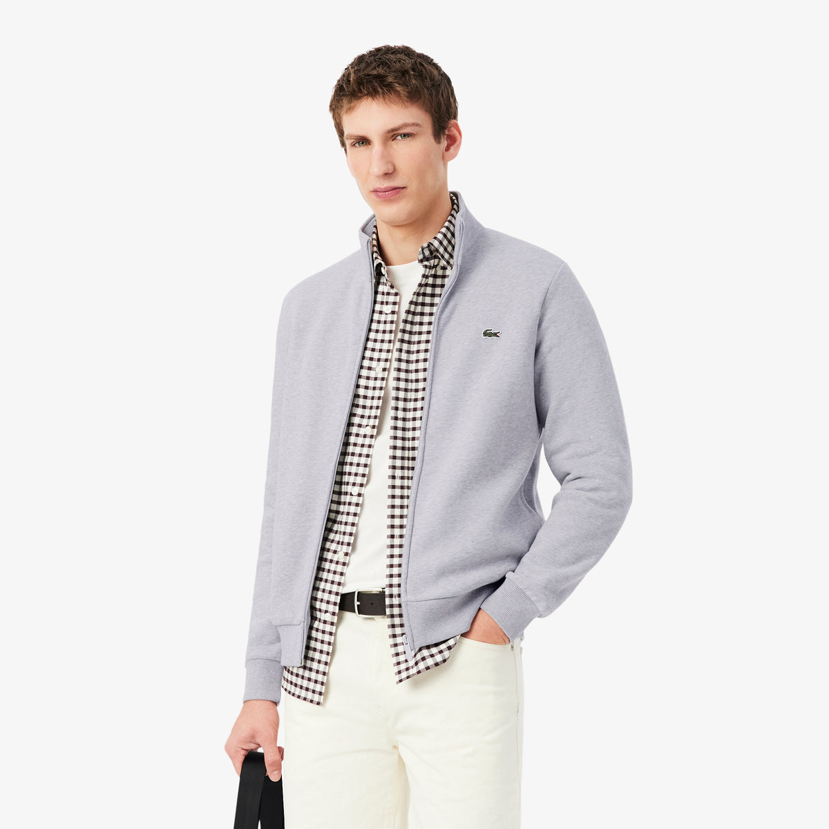 LACOSTE Zipped Fleece Sweatshirt Men
