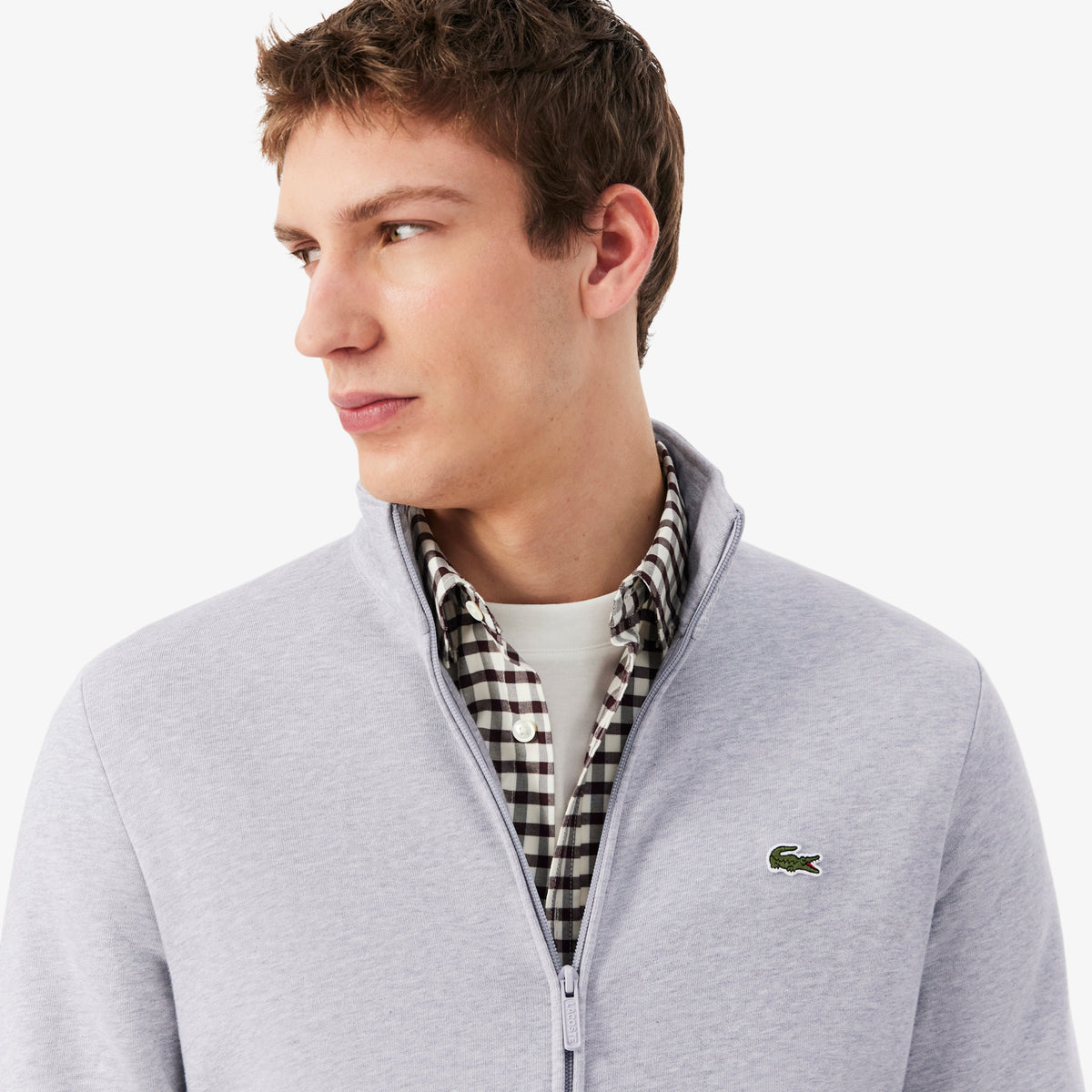LACOSTE Zipped Fleece Sweatshirt Men