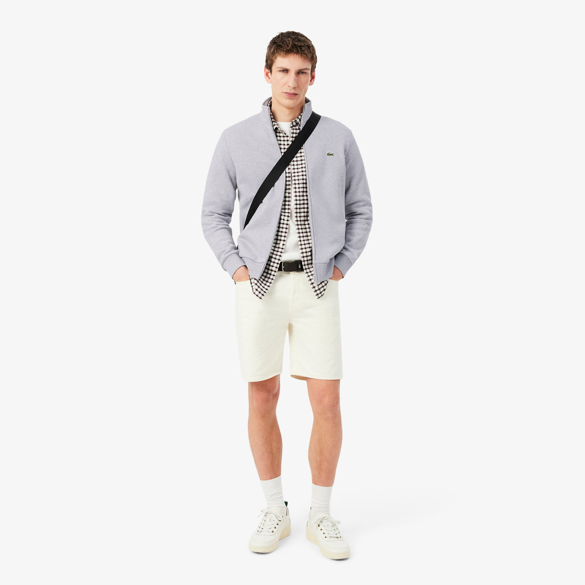 LACOSTE Zipped Fleece Sweatshirt Men