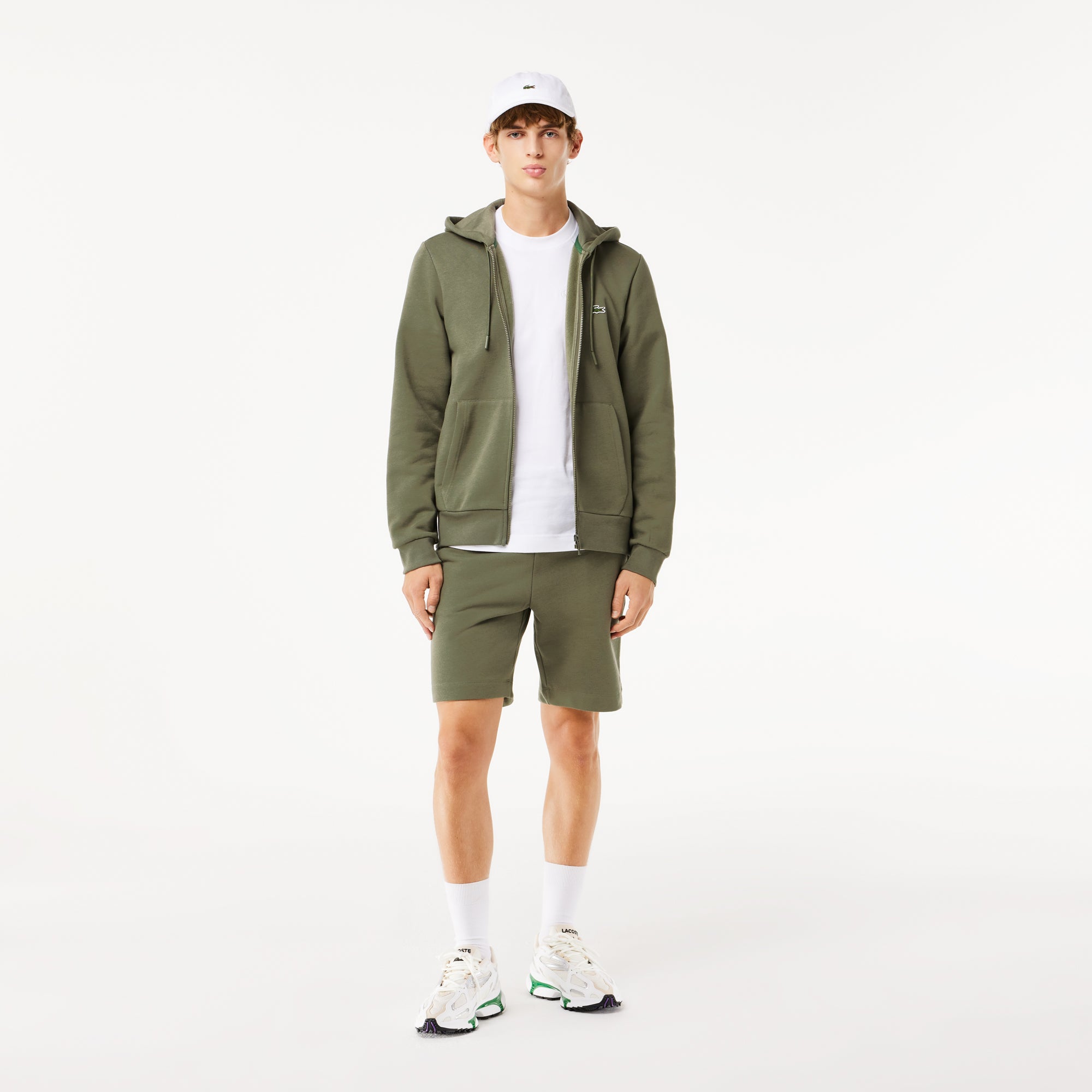 Lacoste Classics Fit Zipped Fleece Hoodie