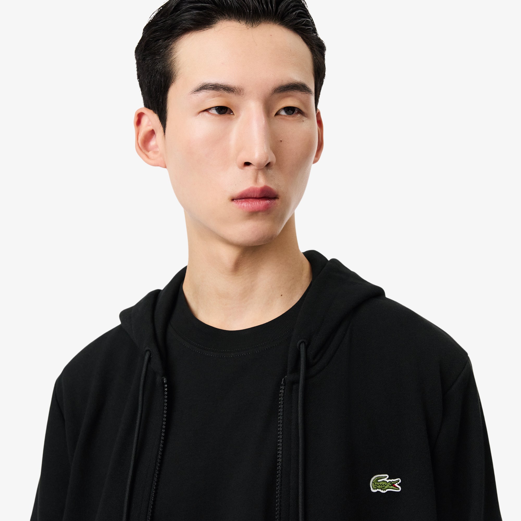 LACOSTE Classic Fit Zipped Fleece Sweatshirt